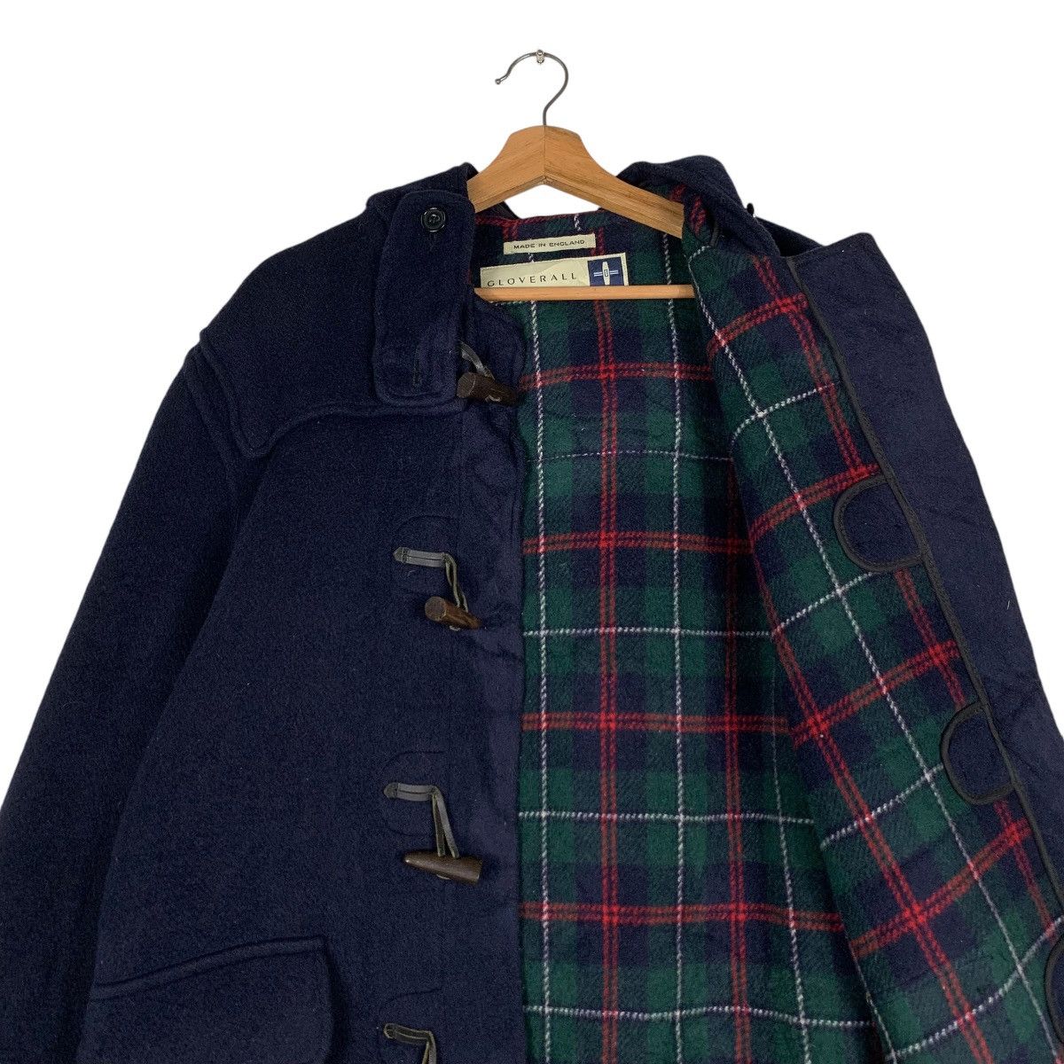 Gloverall GLOVERALL Tartan Lined Hooded Wool Long Coat #1356-C61 Size US M / EU 48-50 / 2 - 11 Thumbnail