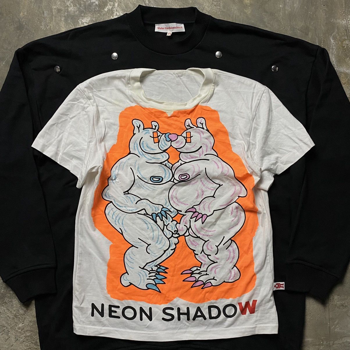 Walter Van Beirendonck SS’22 Neon Shadow Layered Shirt Sweater Size US S / EU 44-46 / 1 - 4 Thumbnail