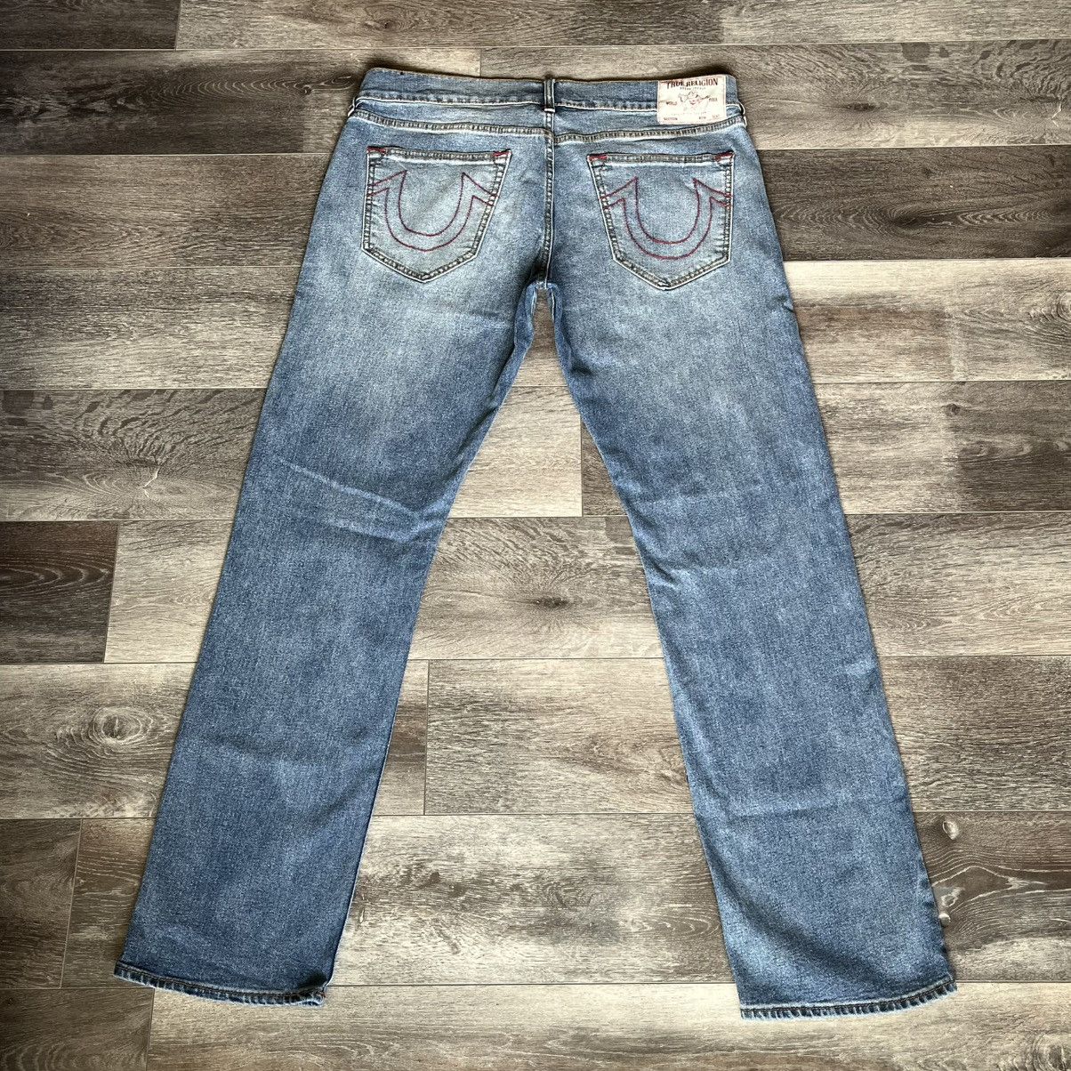 True Religion Vintage 2000s True Religion Ricky Straight Denim Jeans 36 Size US 36 / EU 52 - 1 Thumbnail