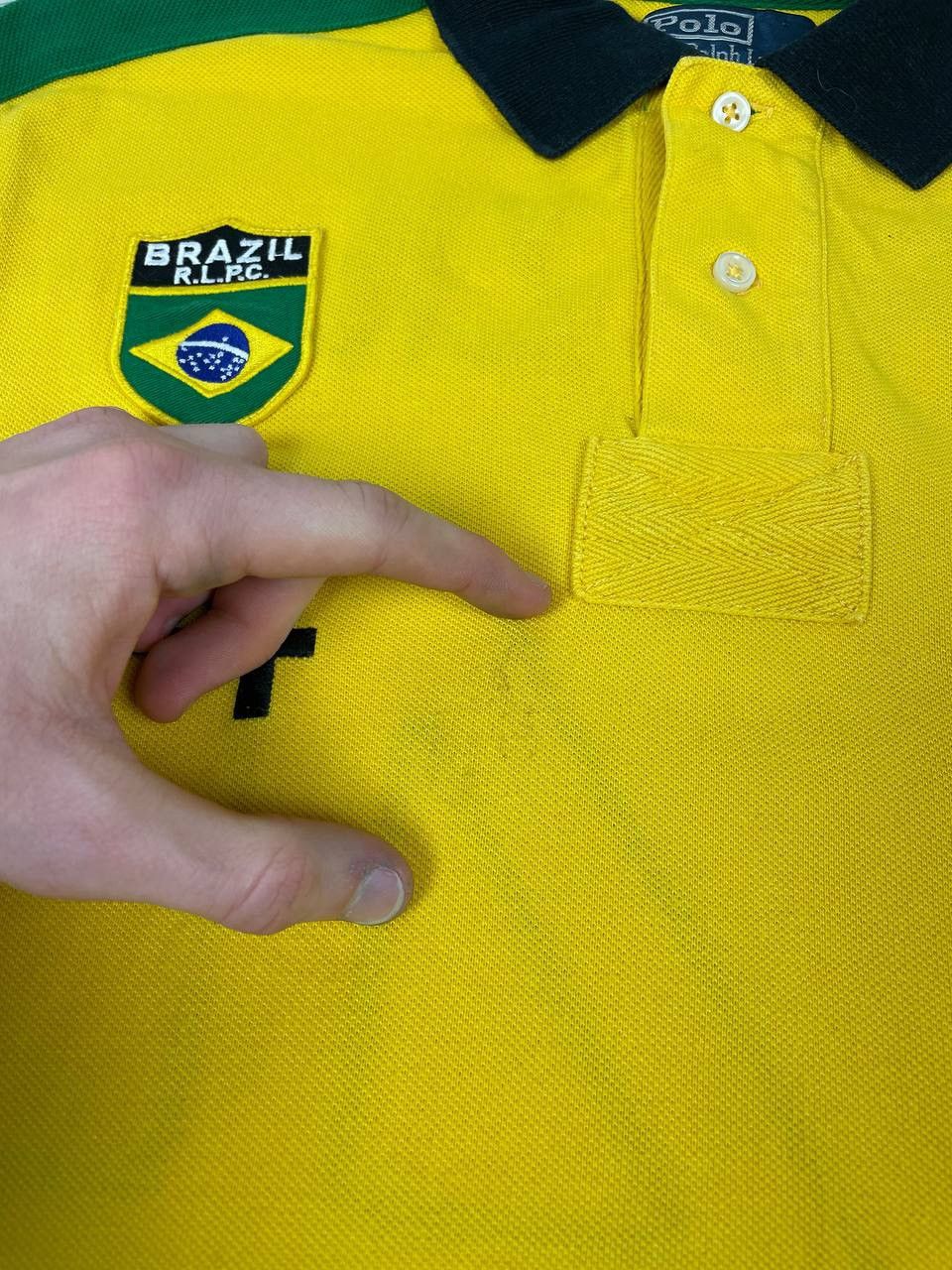 Polo Ralph Lauren Vintage Polo Ralph Lauren Brazil Rugby Polo Shirt Big Pony Size US M / EU 48-50 / 2 - 7 Thumbnail