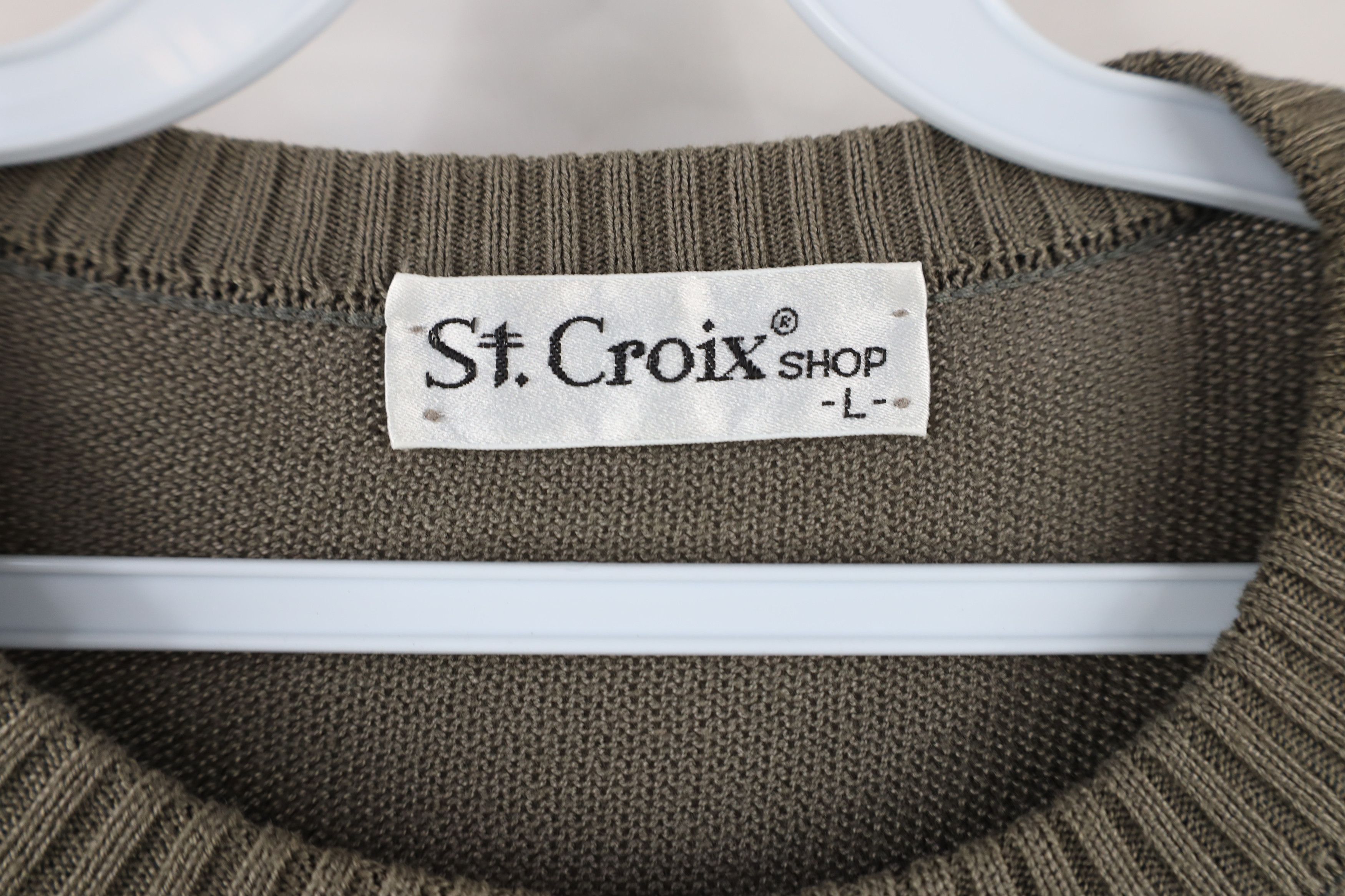 St. Croix × Vintage Vintage 90s St Croix Patchwork Cotton Knit Sweater USA Size US L / EU 52-54 / 3 - 4 Thumbnail