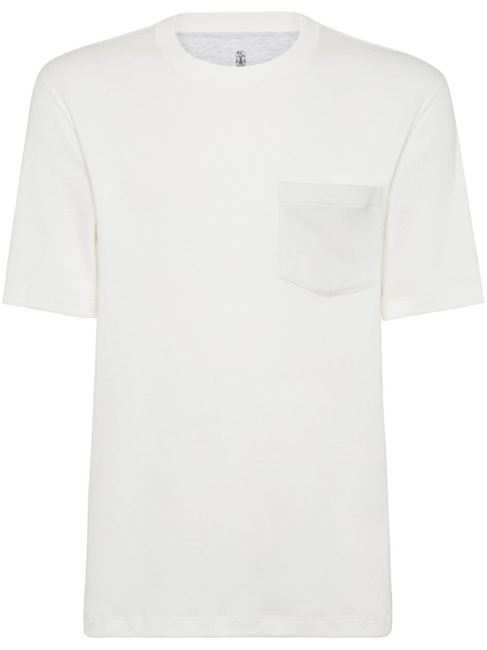 Brunello Cucinelli o1la1rc1a0425 T-Shirt in White Size US S / EU 44-46 / 1 - 1 Thumbnail