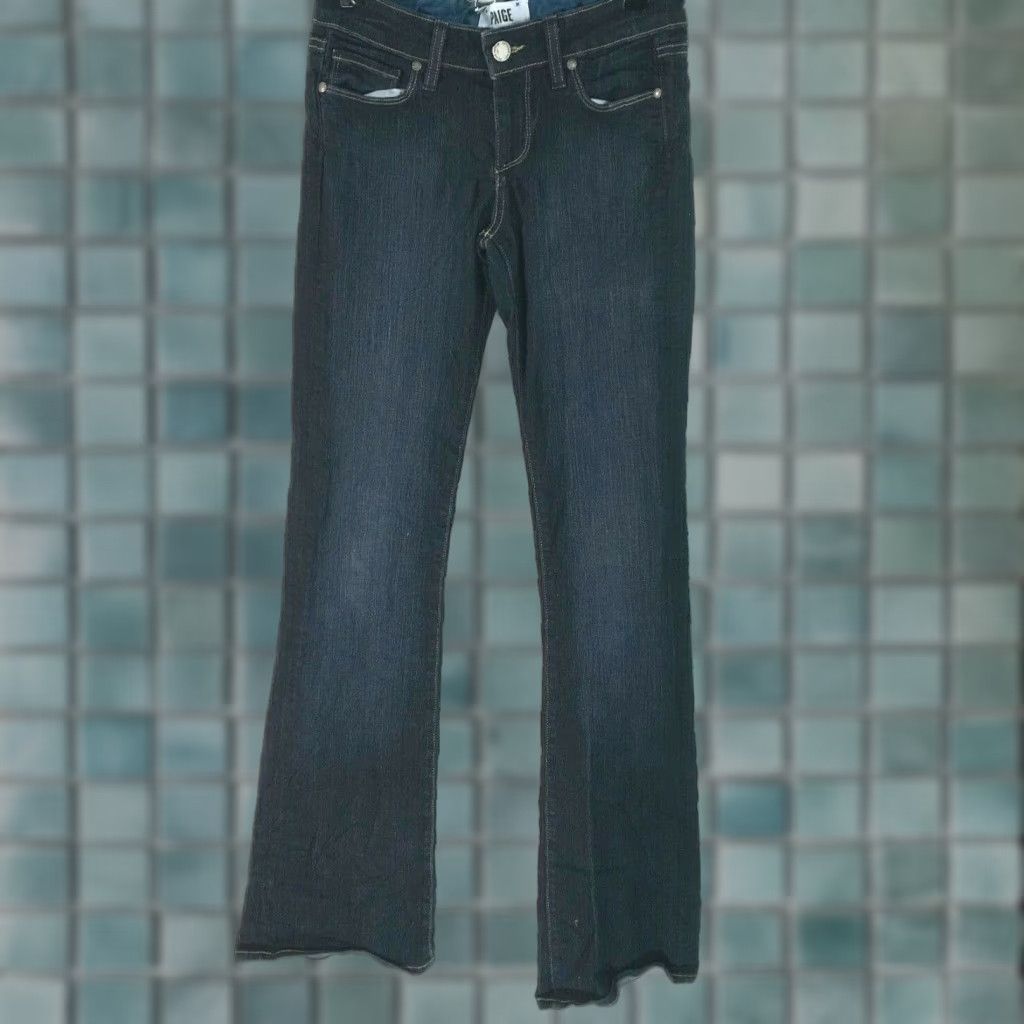 Paige Paige Jeans Bootcut Womens Regular 26 Blue Skyline Front Flat 33 in Inseam 28 Waist 18-? (No) Size 26" / US 2 / IT 38 - 1 Thumbnail
