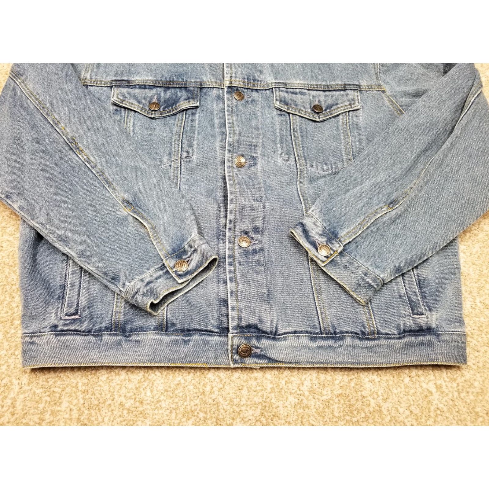 Vintage VINTAGE Most Wanted Denim Jacket Mens L Blue Long Sleeve Trucker Workwear Casual Size US L / EU 52-54 / 3 - 3 Thumbnail