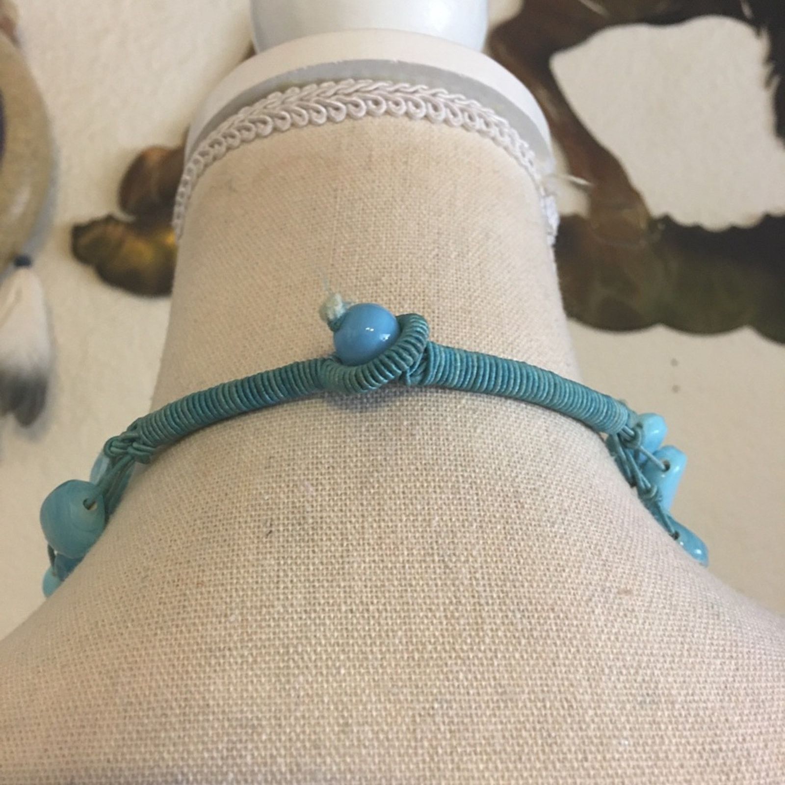 Vintage Vintage handmade blue glass braided necklace Size ONE SIZE - 5 Thumbnail
