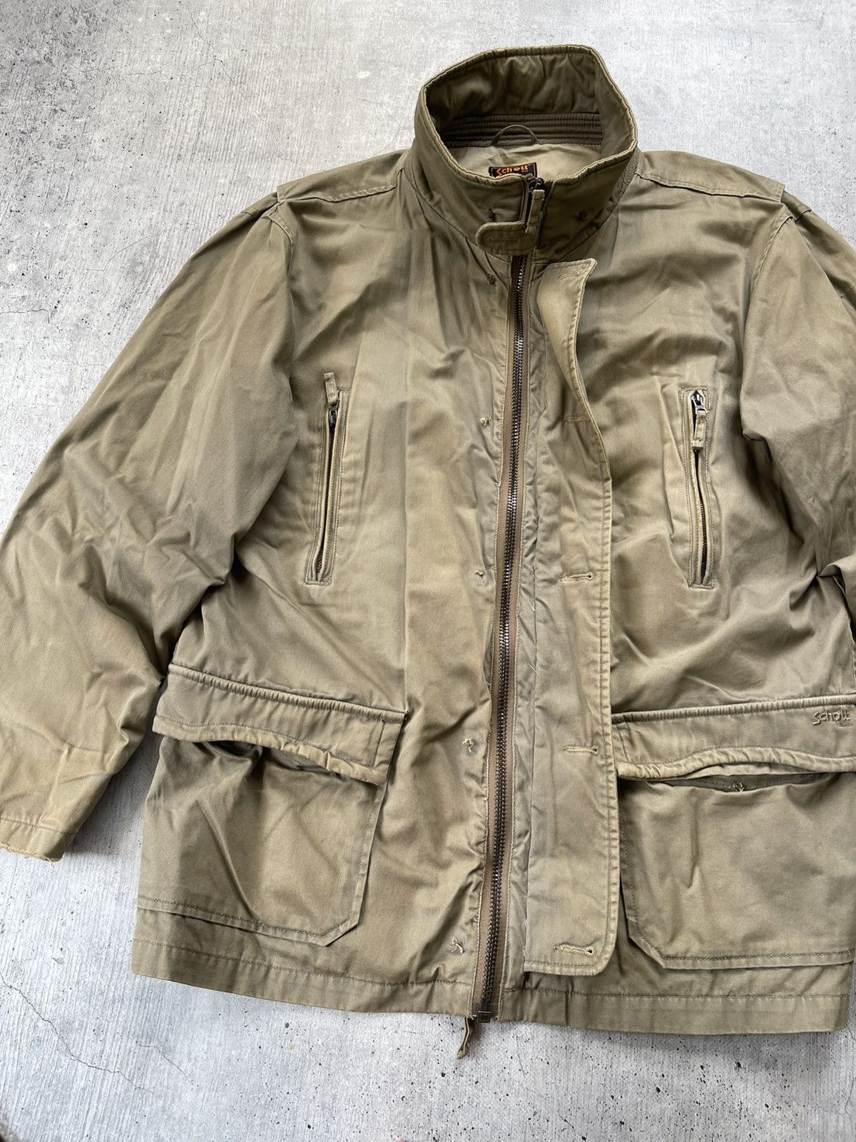 Other Vintage Schoot NYC Military USA Multi Pocket Jacket Size US XL / EU 56 / 4 - 5 Thumbnail