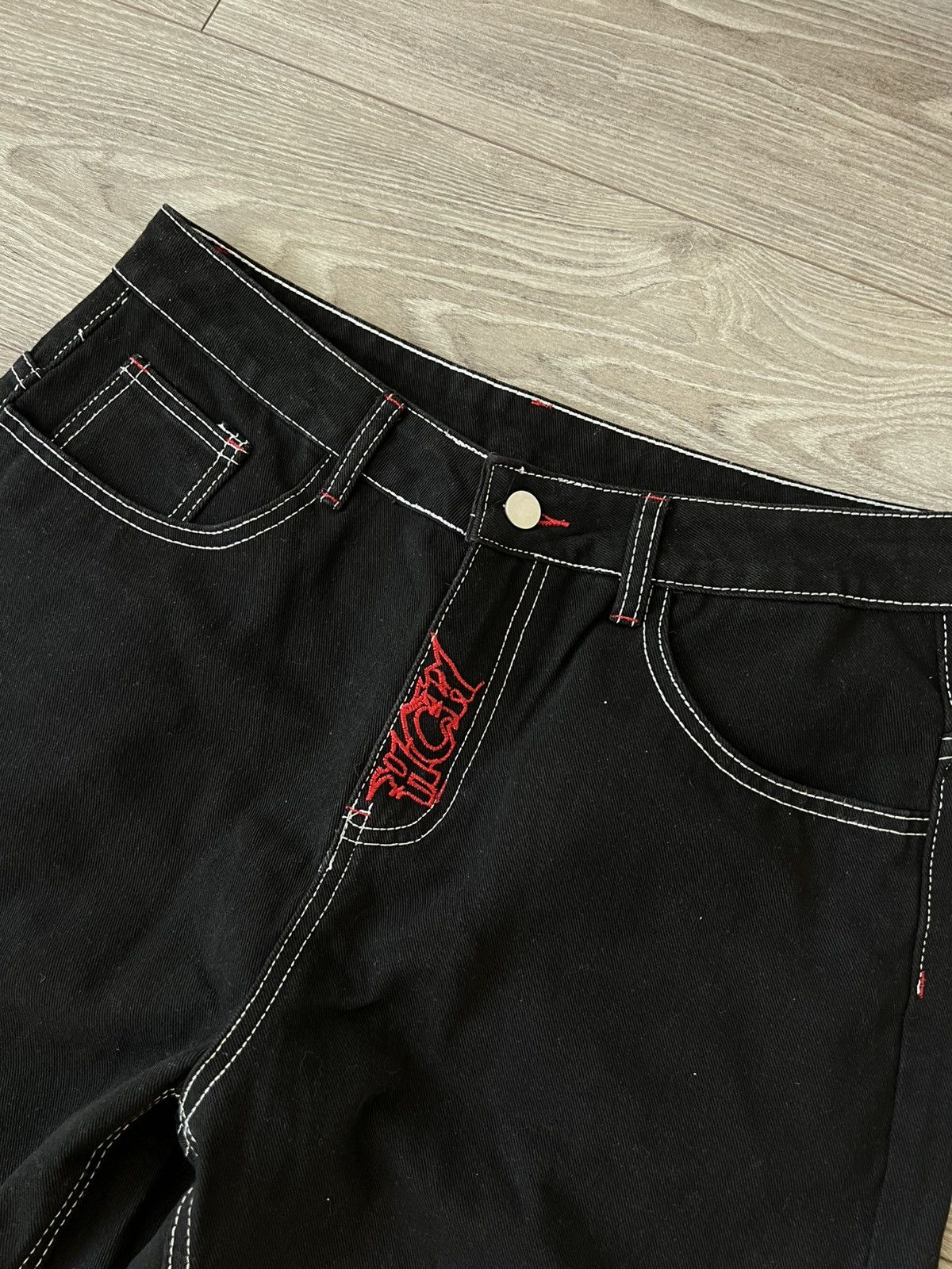 Other Avant Garde Opium Black Denim HCH Heaven Knit Japan Jeans Size US 34 / EU 50 - 15 Thumbnail