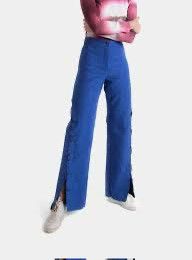 image of Laagam Azure Blue Pants, Women's (Size 24)