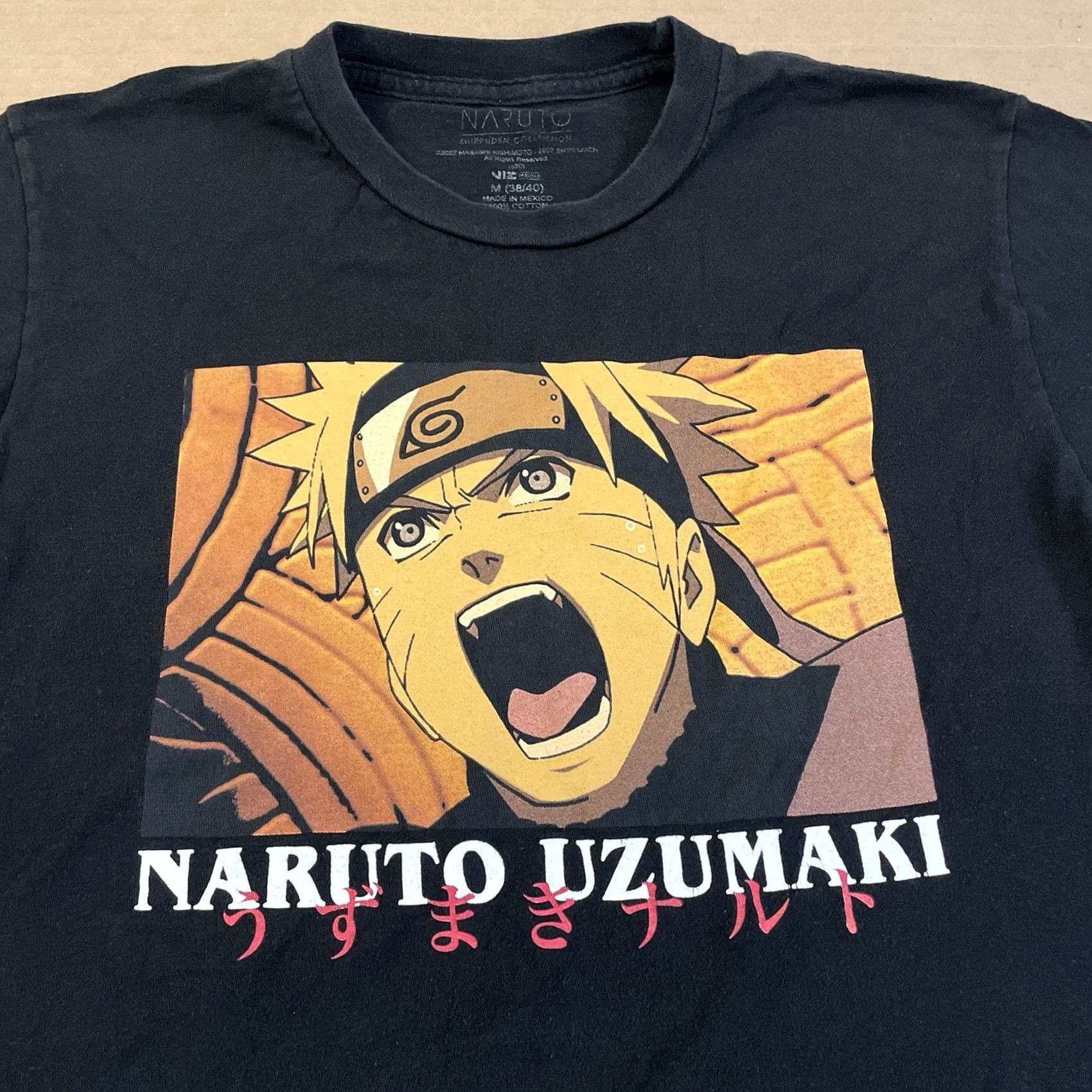 Vintage Naruto Uzumaki Shirt Adult Medium Black Anime Manga Kakashi Shippuden Japan Mens Size US M / EU 48-50 / 2 - 5 Thumbnail