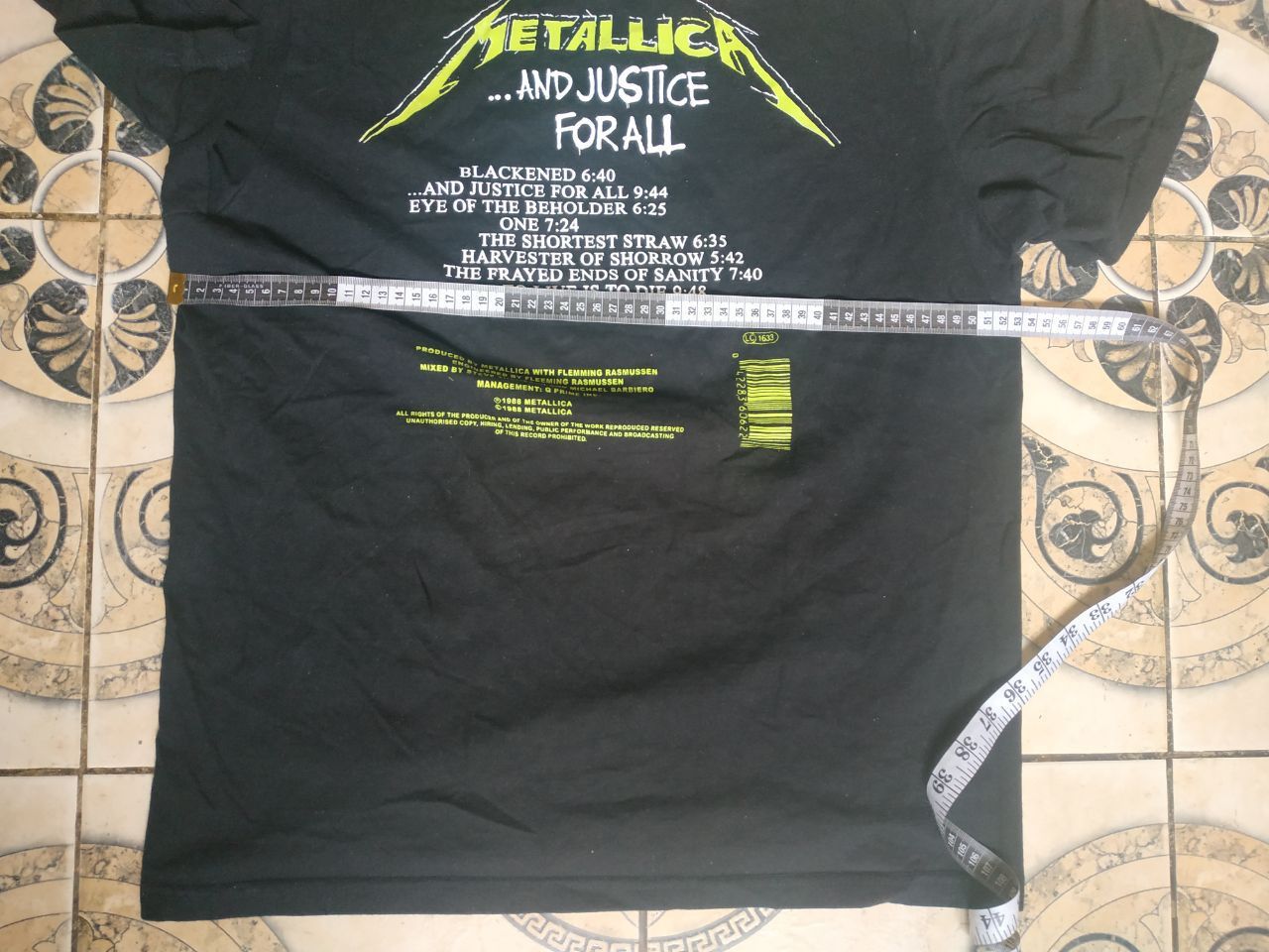 Vintage Metallica And Justice For All T-Shirt L Double Sided Track Size US L / EU 52-54 / 3 - 11 Thumbnail