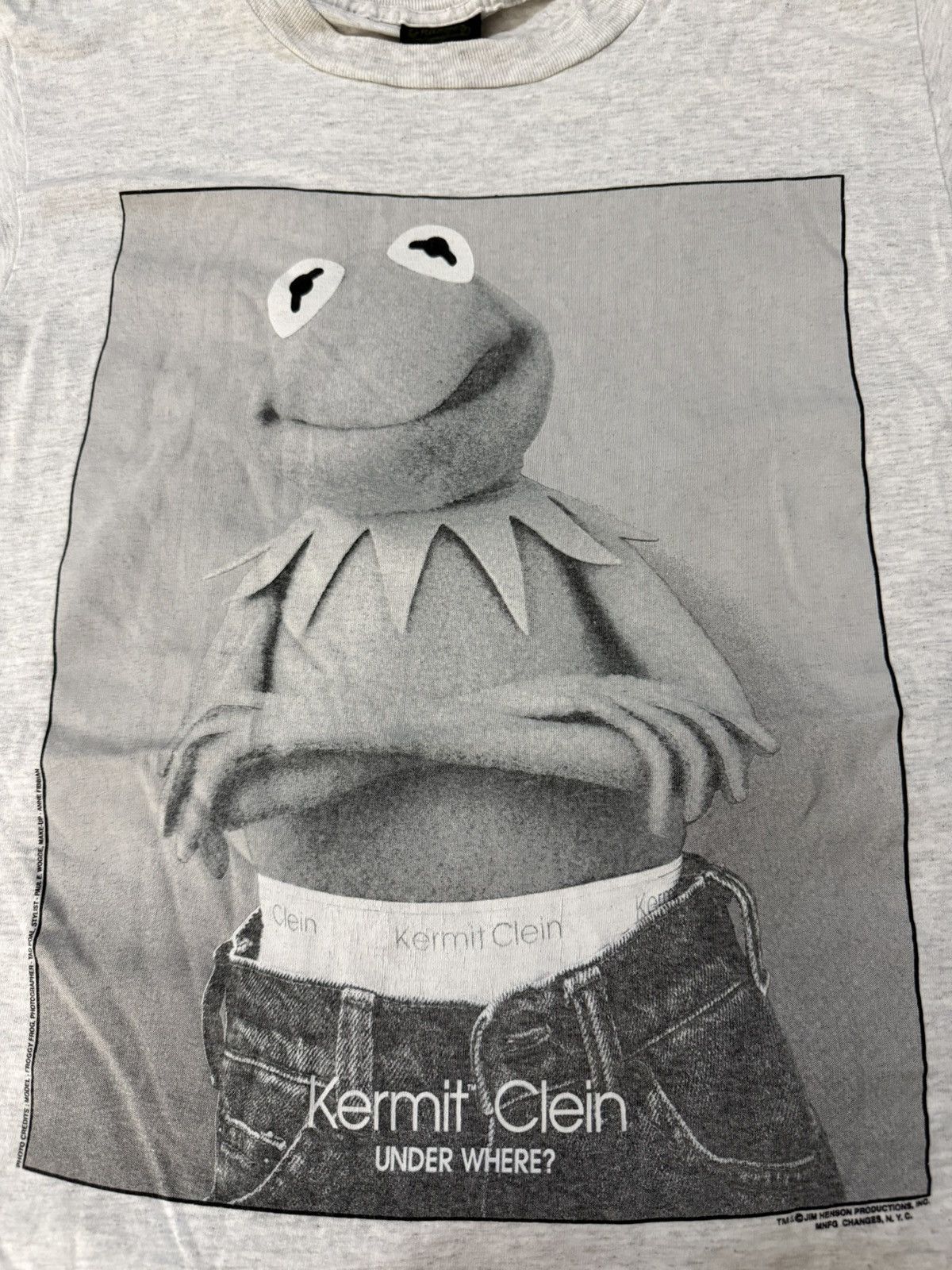 Vintage Vintage 90s Kermit Clein T Shirt Calvin Klein Parody Size US M / EU 48-50 / 2 - 2 Thumbnail