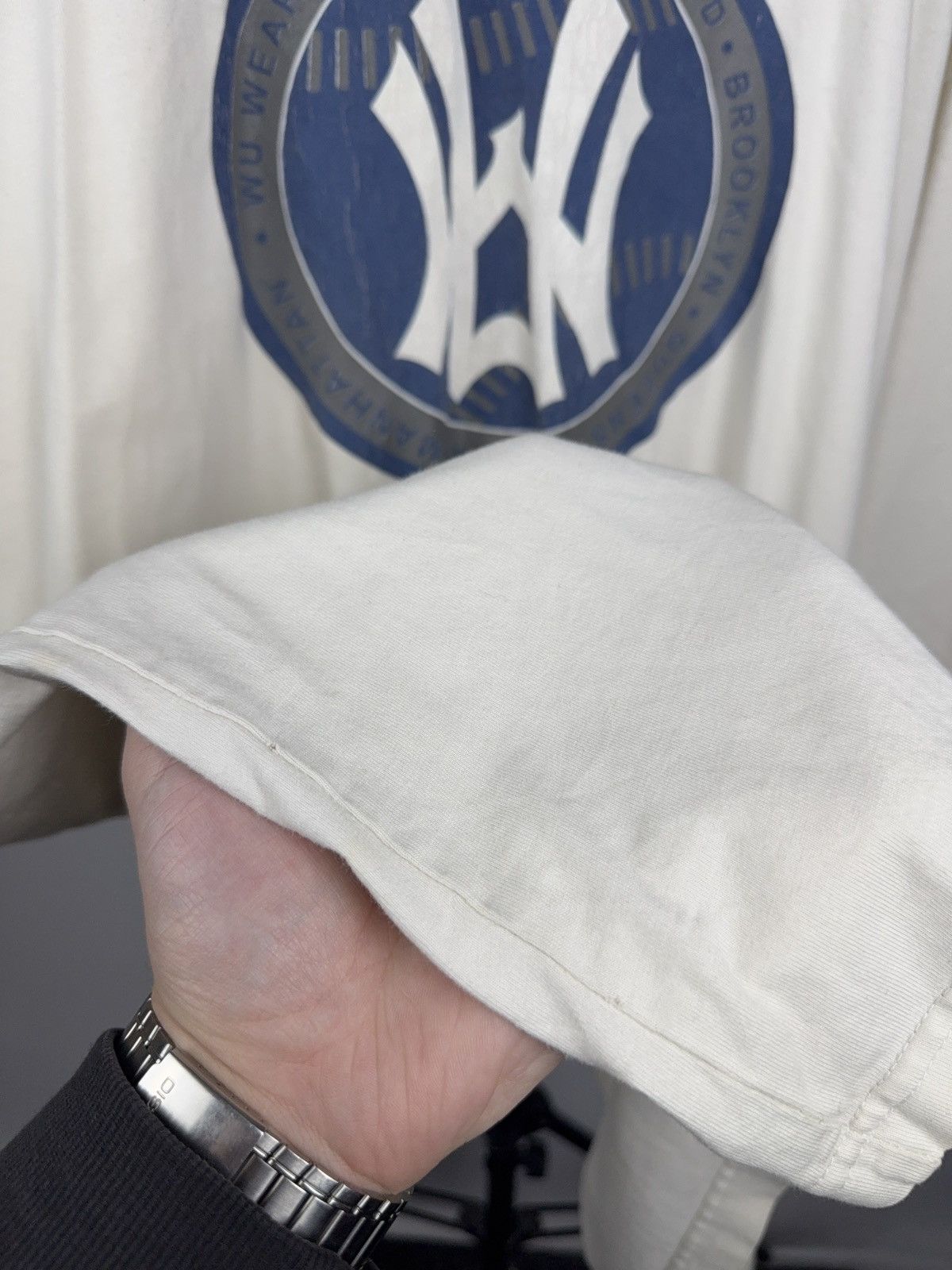 Wu-Tang Clan 90s Wu Wear NY Yankees Logo Graphic T Shirt NYC Streetwear Size US XXL / EU 58 / 5 - 9 Thumbnail