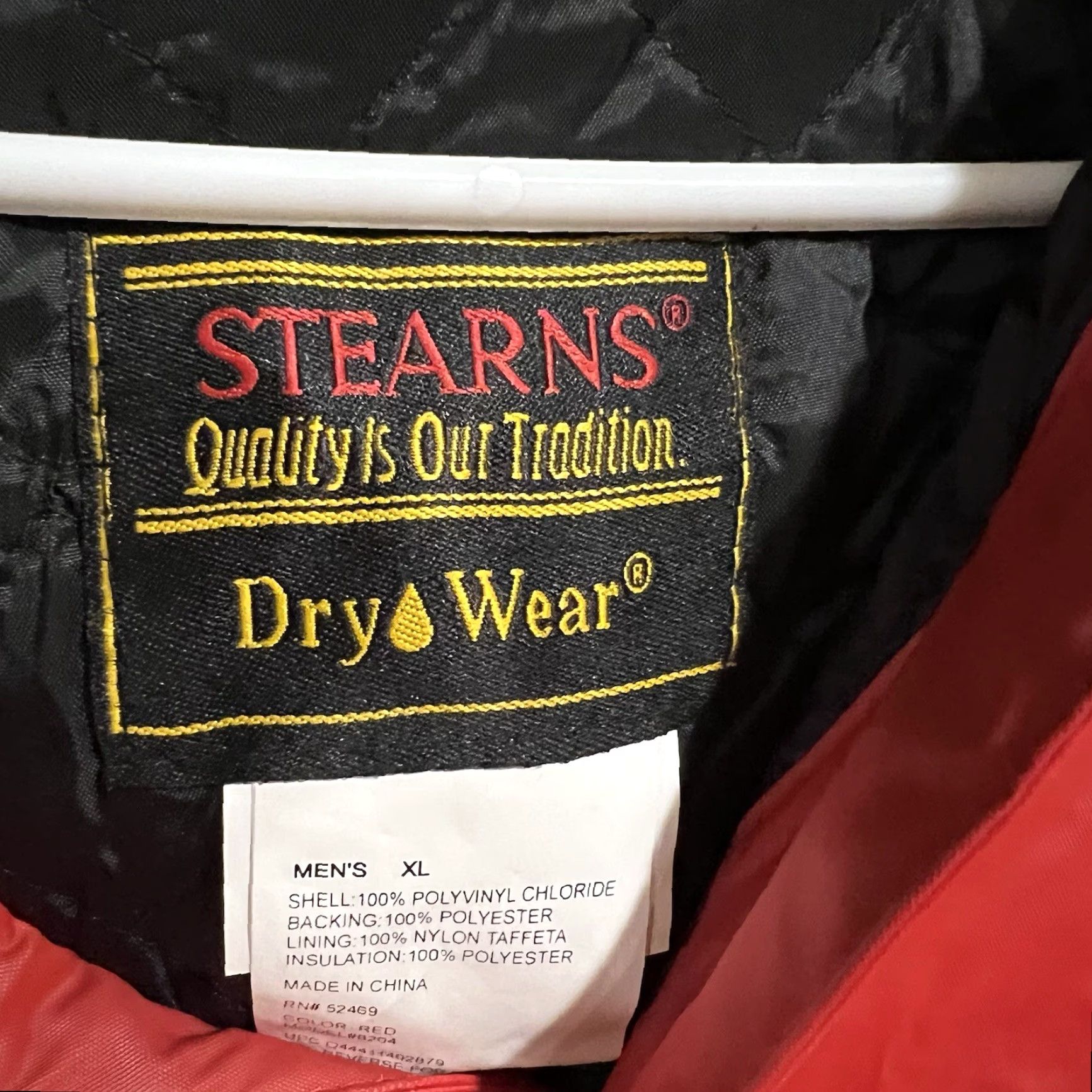 Vintage VINTAGE Stearns Dry Wear Jacket XL Men Red Nylon Rain Coat Mens Size US XL / EU 56 / 4 - 4 Thumbnail