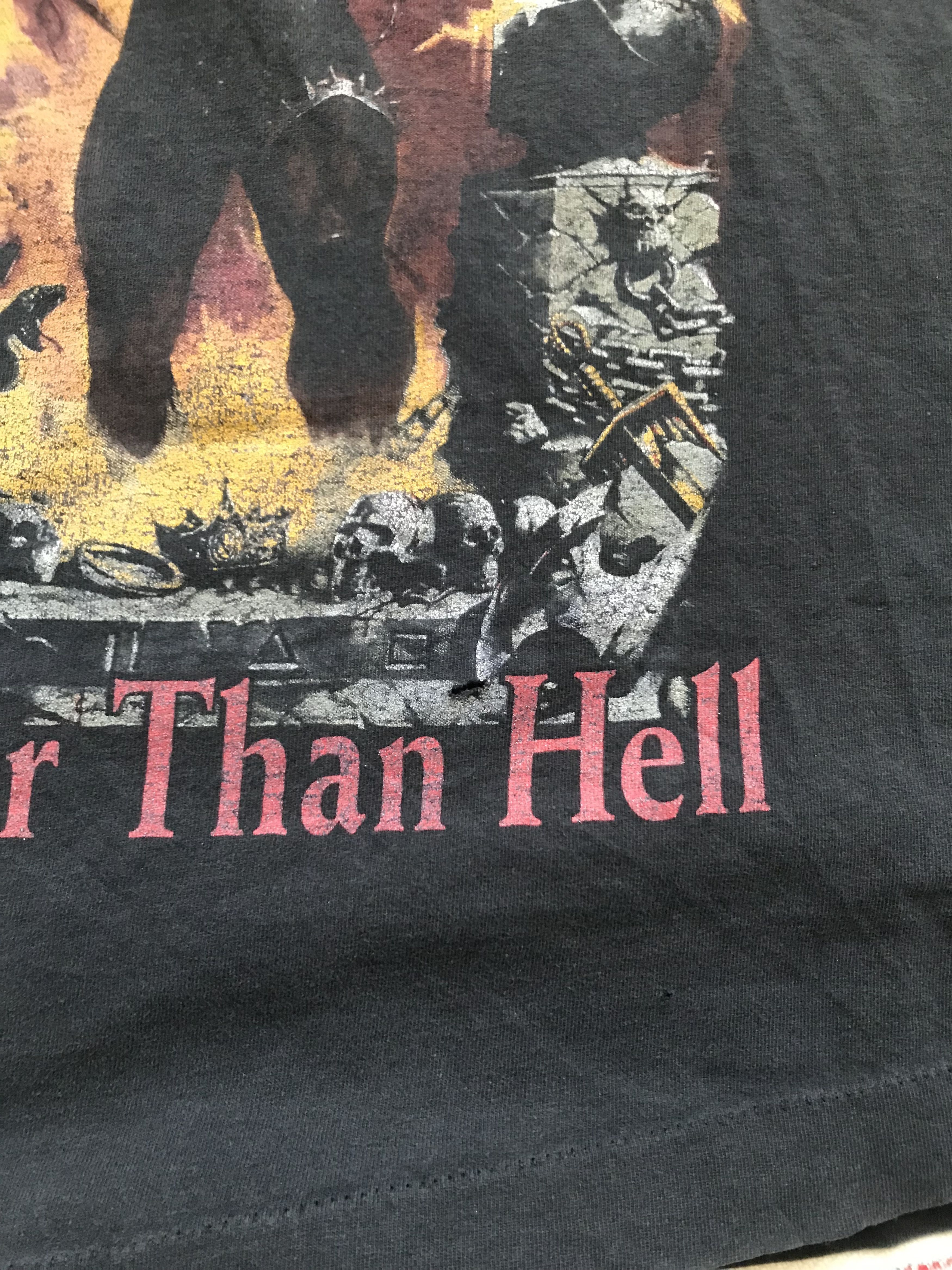 Band Tees × Vintage 90s Vintage Manowar Louder Than Hell Single Stitched T Shirt Size US L / EU 52-54 / 3 - 5 Thumbnail