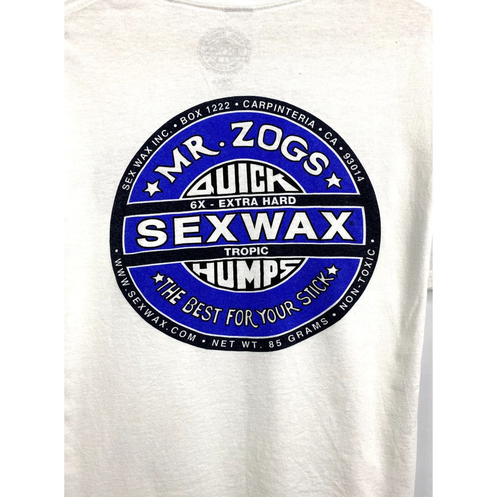 Gildan VINTAGE 90S Mr Zogs SEX WAX Surfboards Skate T Shirt rare L White Mens T-Shirt Size US L / EU 52-54 / 3 - 4 Thumbnail