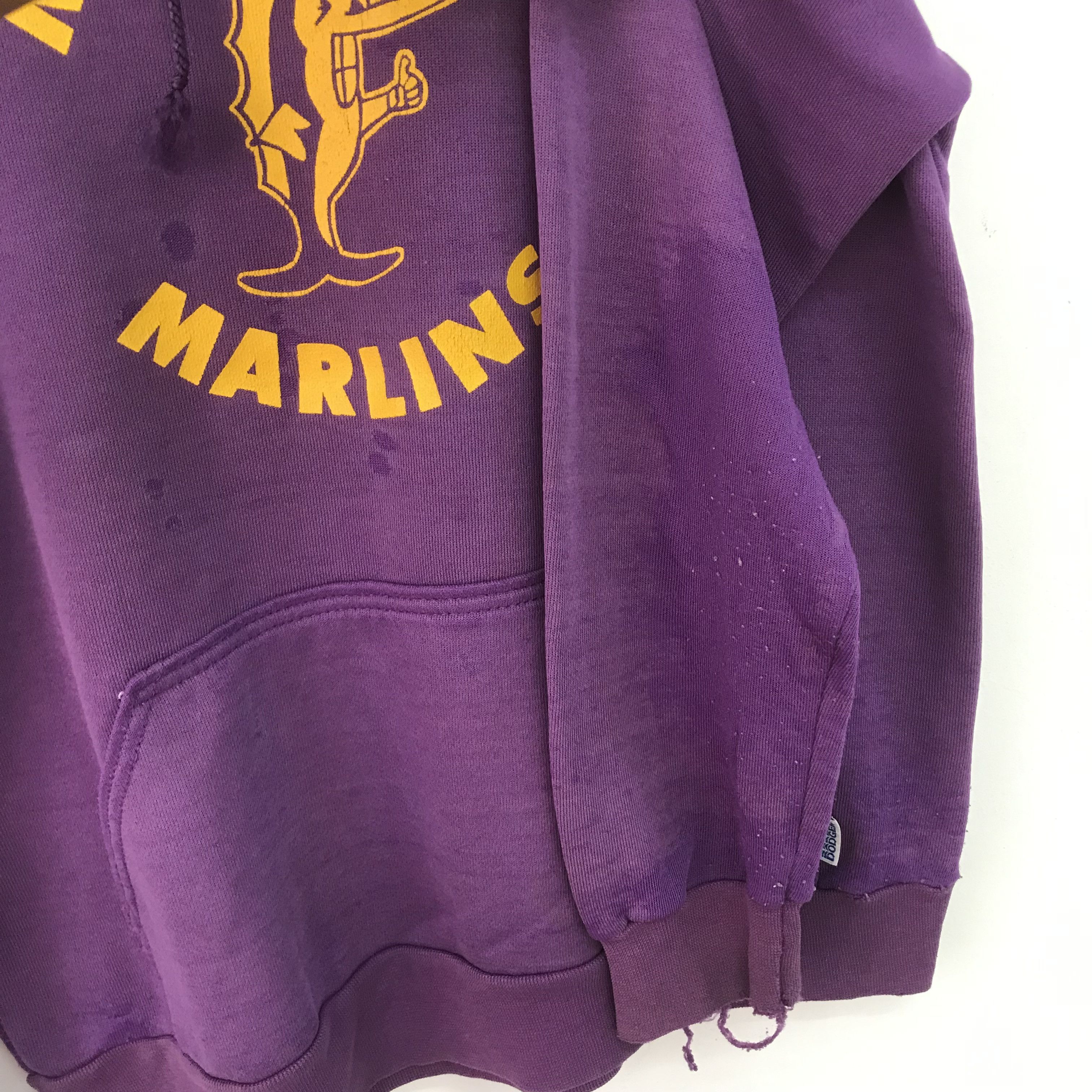 Japanese Brand Vintage 90s Distressed Mannheim Marlins Purple - 449 Size US L / EU 52-54 / 3 - 7 Thumbnail