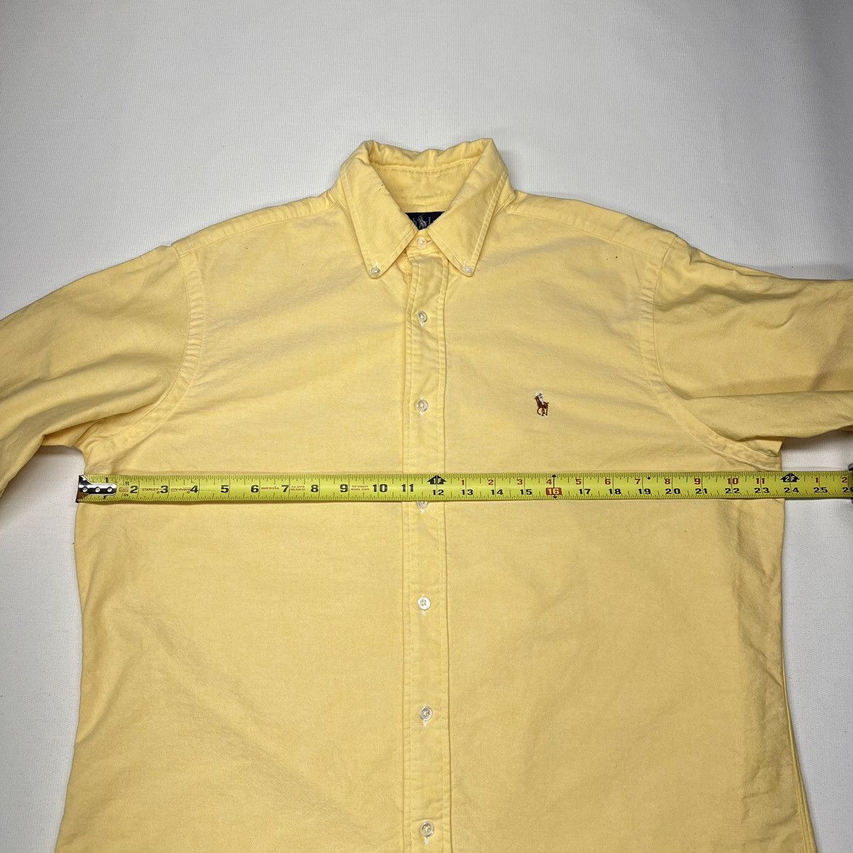 Polo Ralph Lauren Polo Ralph Lauren Button Down Shirt 16-33 Yellow Logo Oxford Size US M / EU 48-50 / 2 - 17 Thumbnail