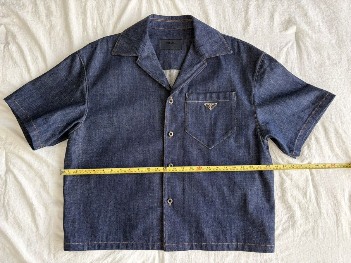 Prada Prada Selveged Denim Bowling Shirt Size US M / EU 48-50 / 2 - 4 Thumbnail