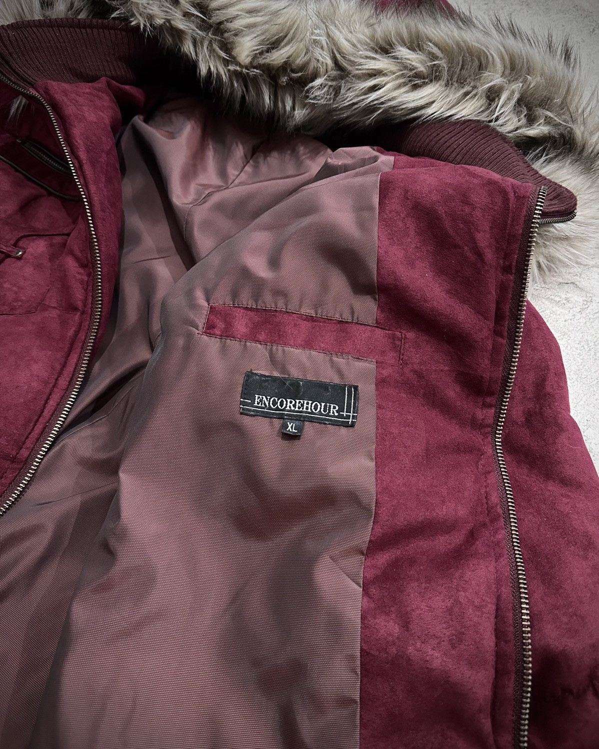Japanese Brand Encorehour Fur Hood Riders Padded Jacket Vkei Lgb Style Size US XL / EU 56 / 4 - 6 Thumbnail