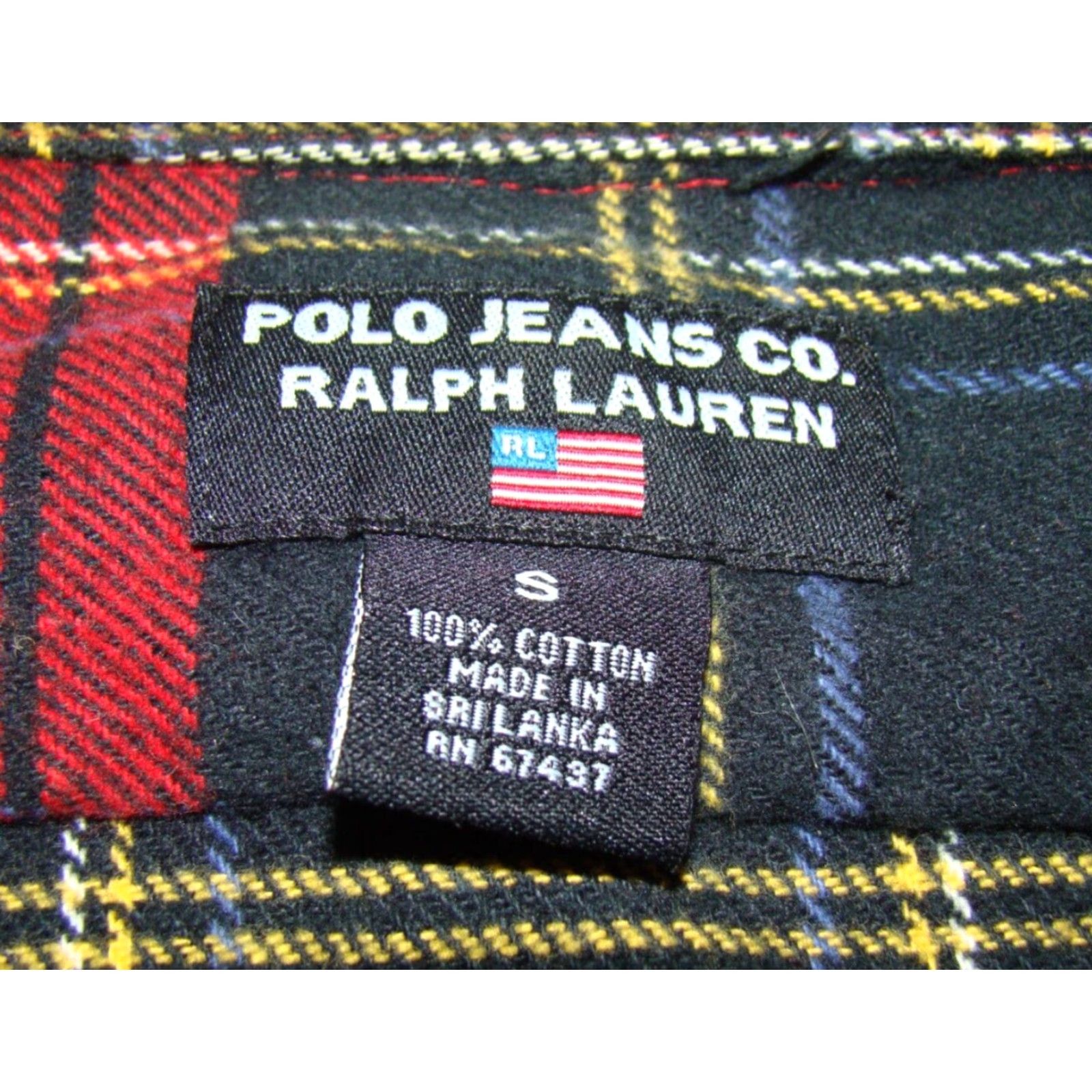Ralph Lauren VINTAGE Polo Jeans Co. Ralph Lauren Mens Shirt Plaid Flannel Red Tartan Button-Up Long Sleeve Small Size US S / EU 44-46 / 1 - 5 Thumbnail
