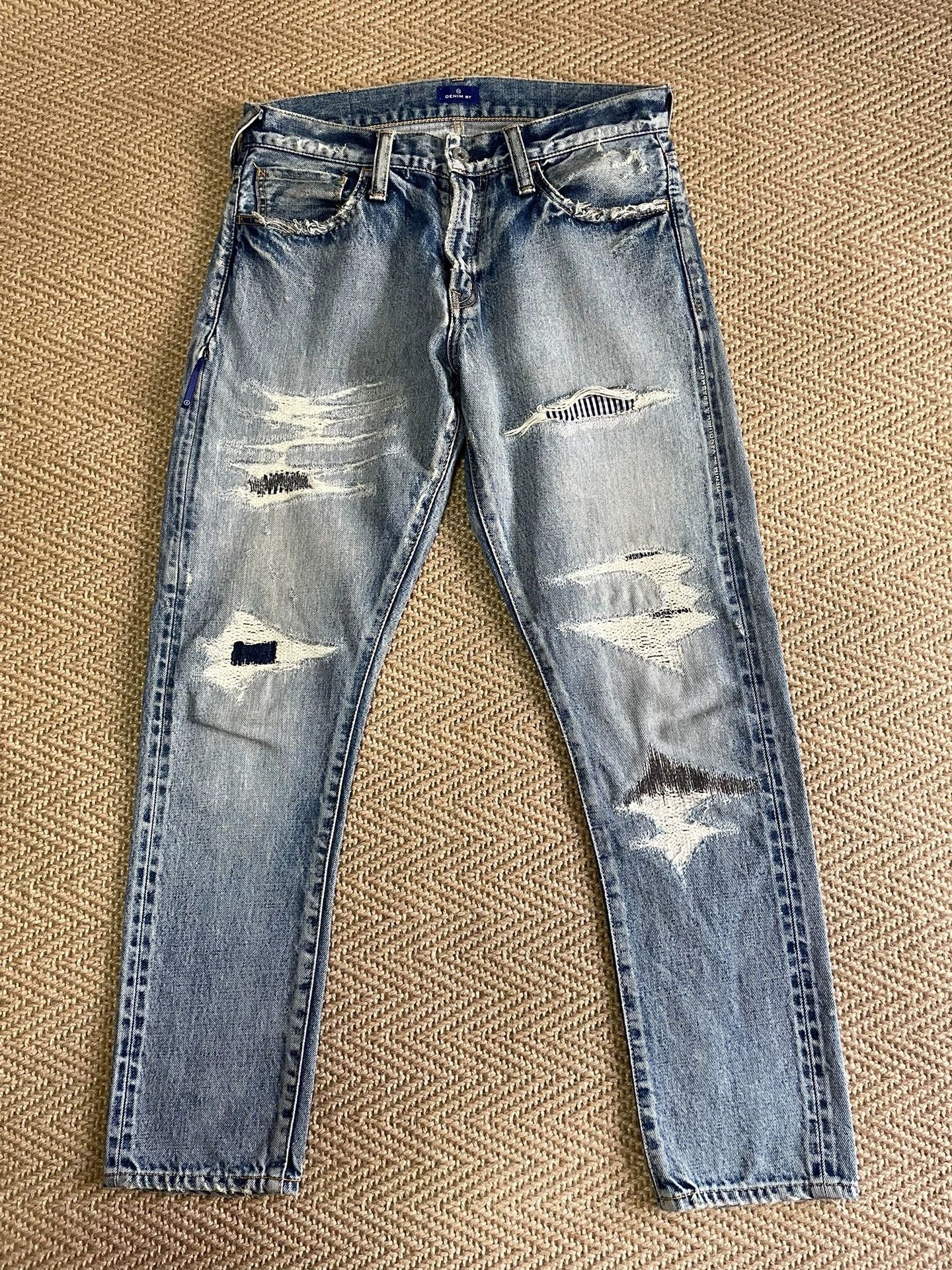 Fragment Design FRAGMENT x VANQUISH x FUJIWARA JEANS WASH KNIFE SLIM W28 Size US 28 / EU 44 - 1 Thumbnail