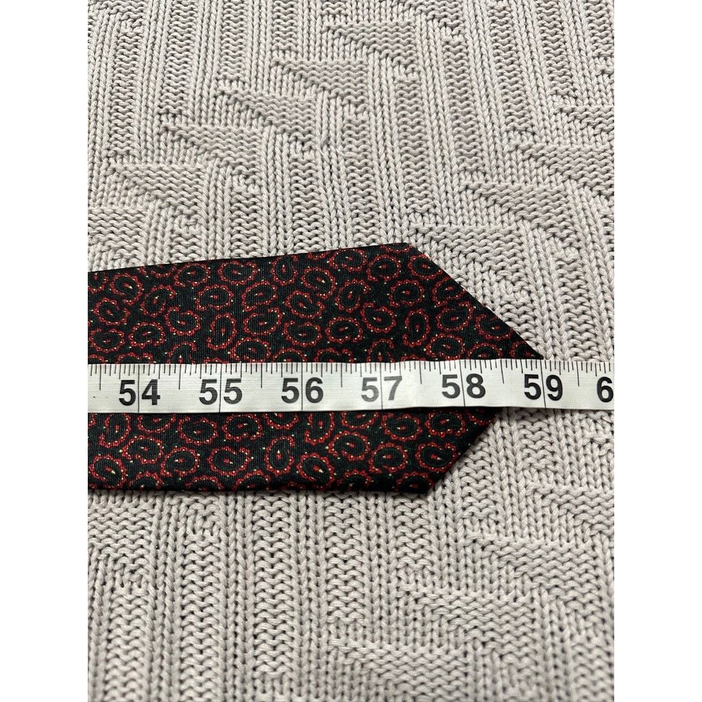 Vintage Vintage Mercedes black paisley water silk tie Size ONE SIZE - 6 Thumbnail