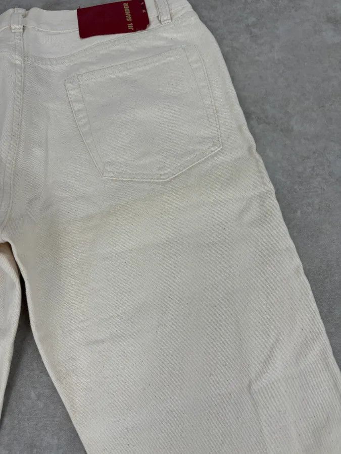 Jil Sander 2010s Jil Sander Creamy Beige Straight Denim Jeans Size US 34 / EU 50 - 11 Thumbnail