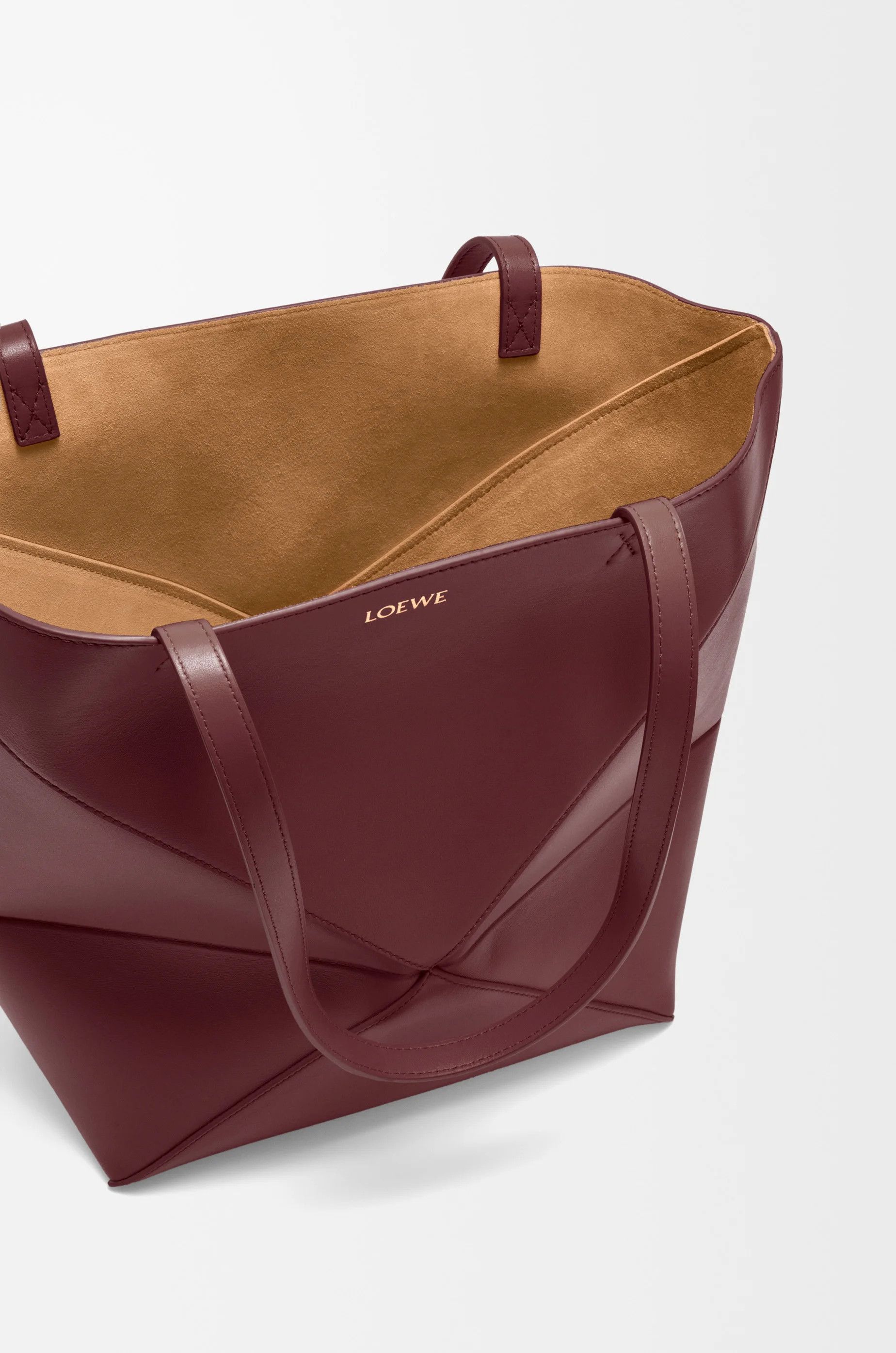 Loewe o1in1g0426 Size: OS/ Puzzle Fold Mini Tote Bag Dark Burgundy Size ONE SIZE - 9 Thumbnail