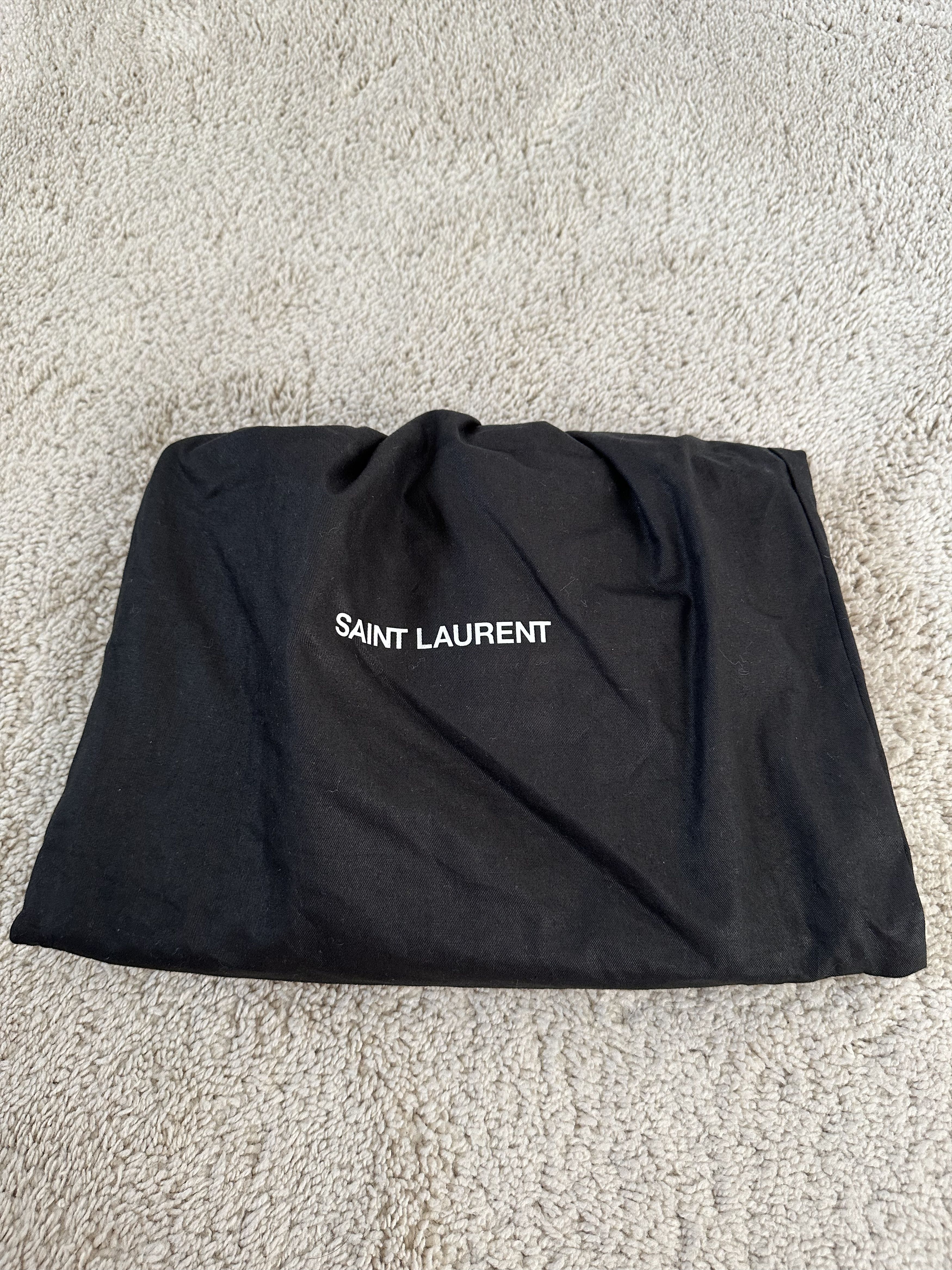 Saint Laurent Paris Saint Laurent Black Leather YSL Monogram Pouch Size ONE SIZE - 8 Thumbnail