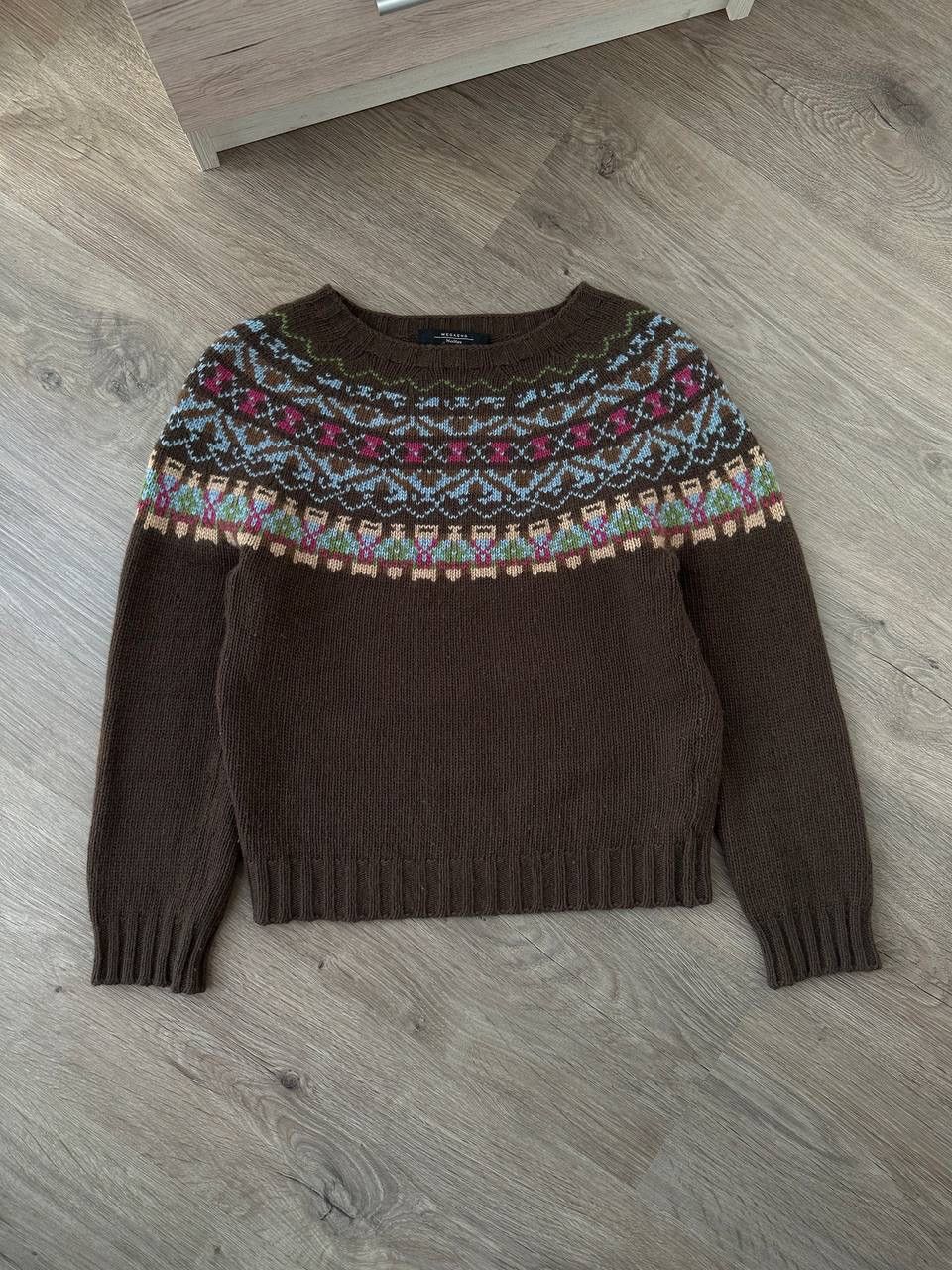 Max Mara × Vintage Vintage Max Mara Brown Wool Sweater Size M / US 6-8 / IT 42-44 - 6 Thumbnail