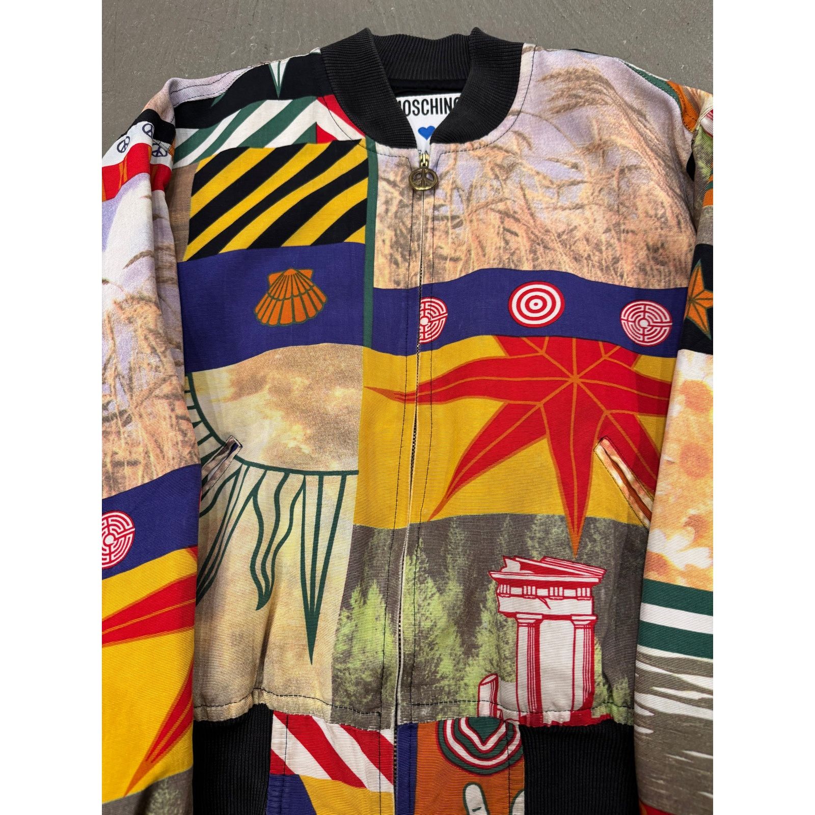Moschino 1980s Moschino colorful printed bomber jacket Size US M / EU 48-50 / 2 - 4 Thumbnail
