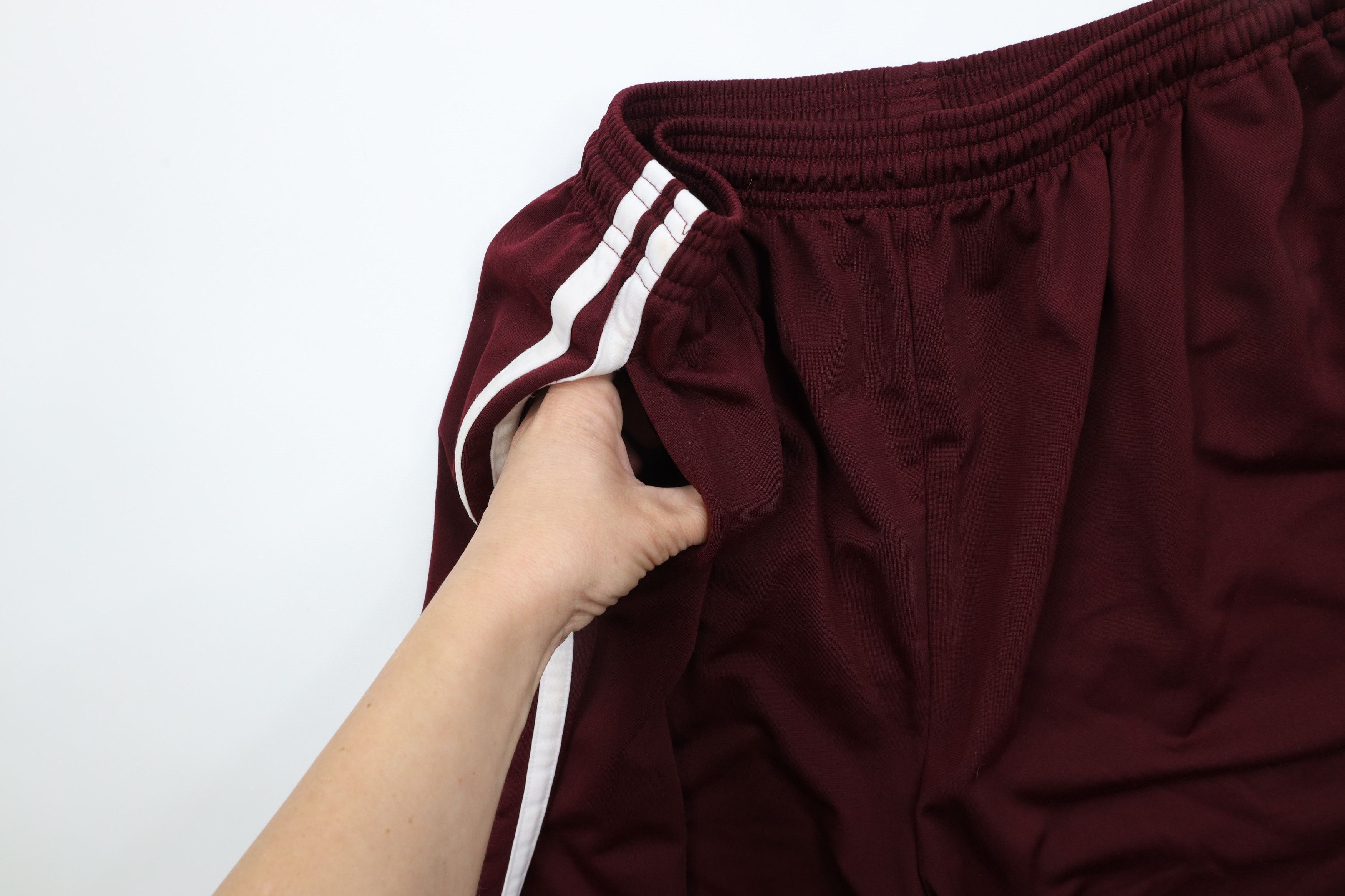 Vintage Vintage 90s Streetwear Striped Wide Leg Sweatpants Pants Red Size US 36 / EU 52 - 5 Thumbnail