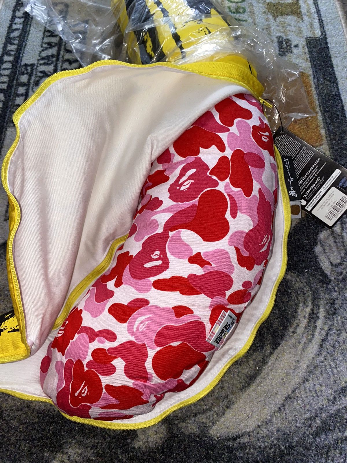 Andy Warhol × Bape BAPE ABC Camo Andy Warhol Banana Cushion Pink 
