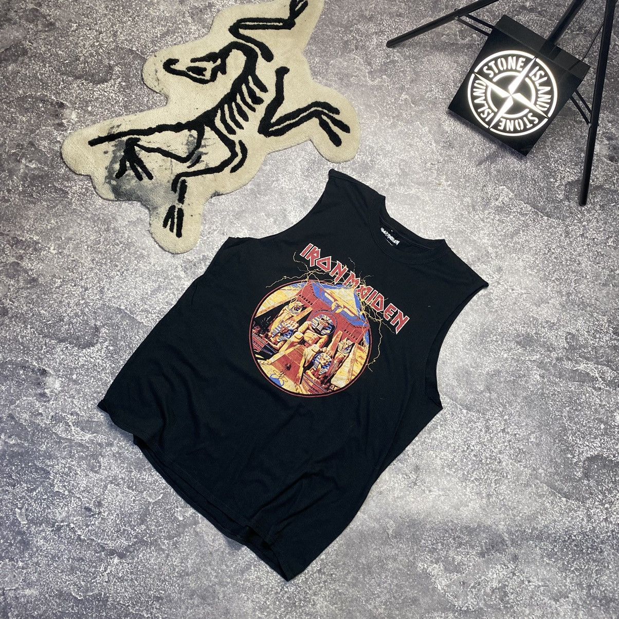 Band Tees × Vintage Vintage Iron Maiden Big Pharaoh Logo rock band sleeveless Size US L / EU 52-54 / 3 - 1 Thumbnail