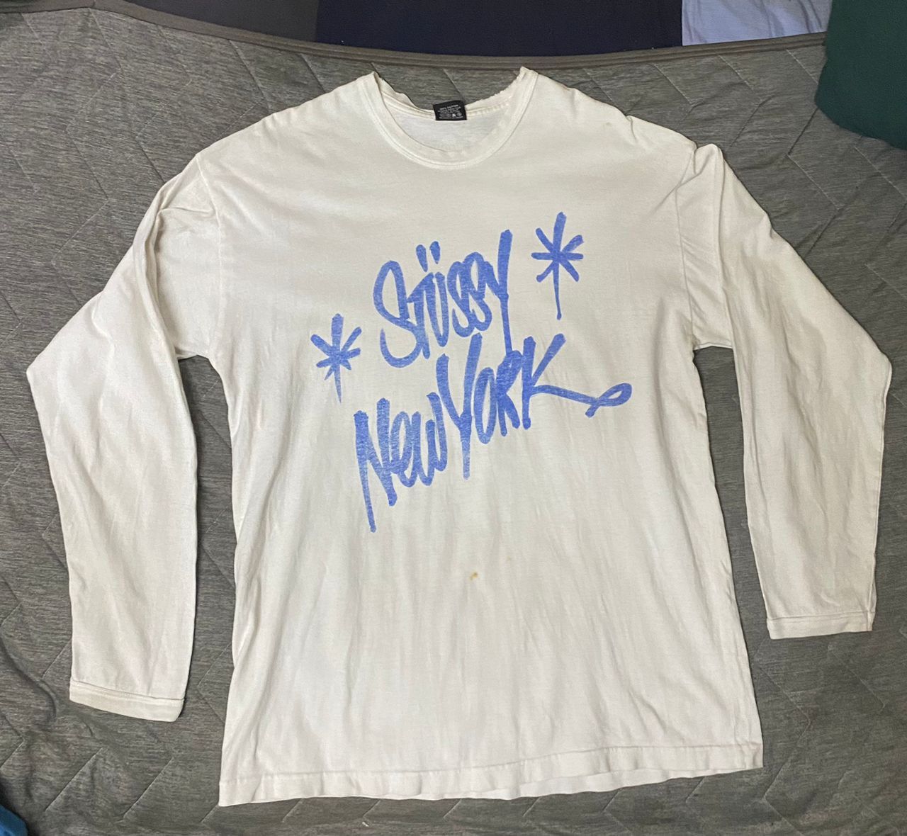 Stussy × Vintage Vintage stussy new york distressed long sleeve tshirt Size US L / EU 52-54 / 3 - 2 Thumbnail