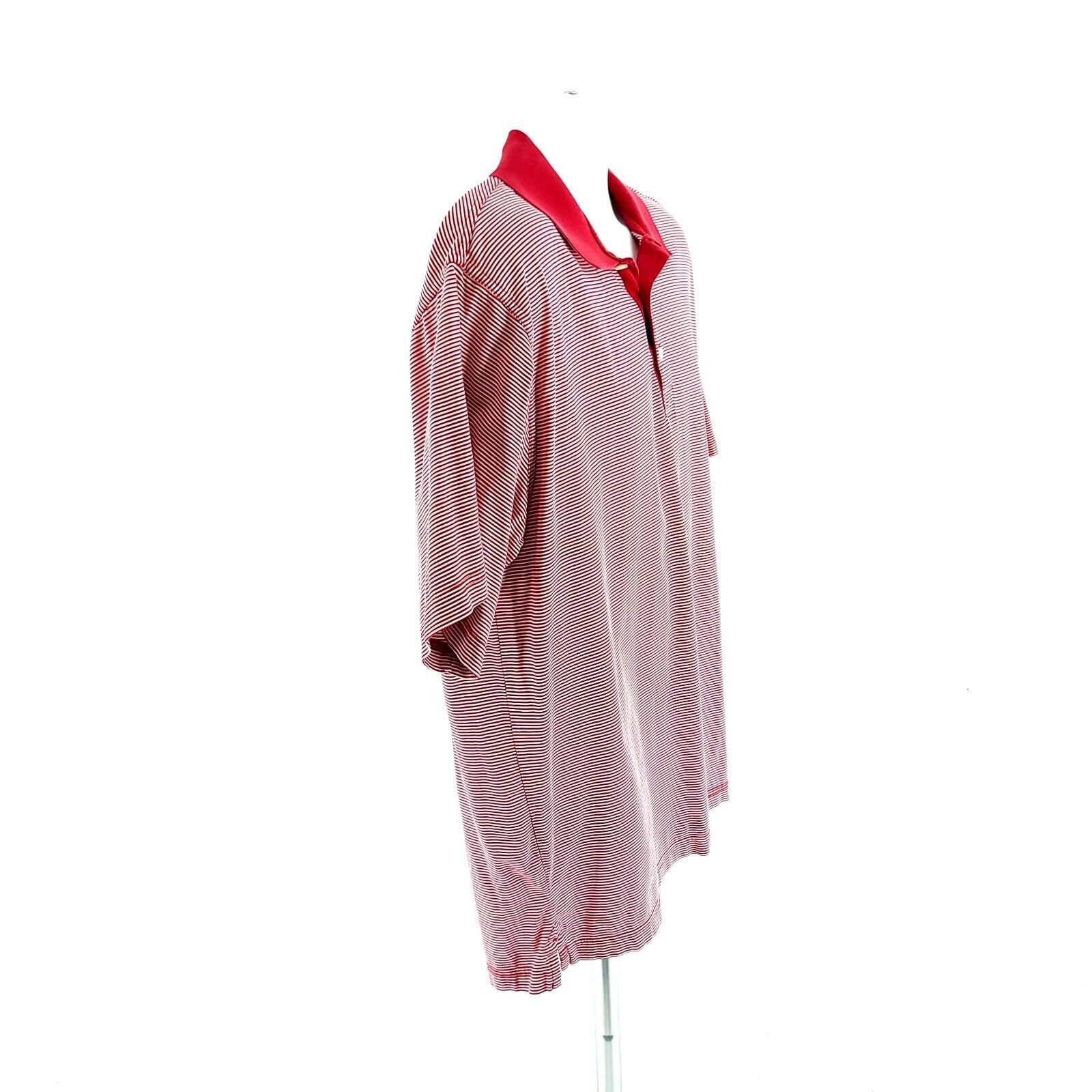 Greg Norman Greg Norman Red White Striped Collared Short Sleeve XL Polo Size US XL / EU 56 / 4 - 7 Thumbnail