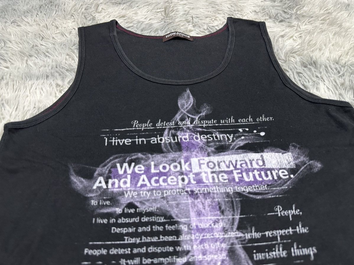 HIDEAWAYS 🔥Sick Y2K Hideaways Cross Poem Ribbed Tank Top Size US M / EU 48-50 / 2 - 3 Thumbnail