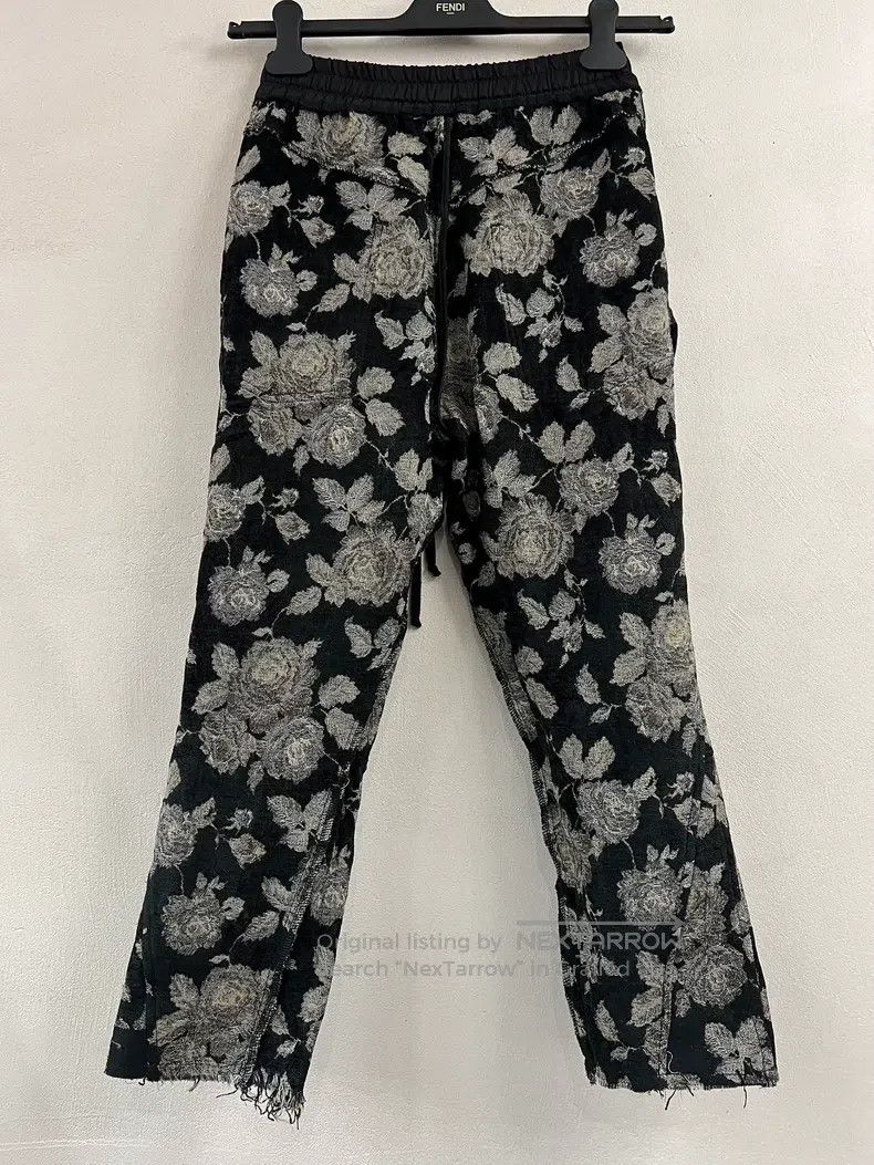 Song For The Mute SONG FOR THE MUTE Rose jacquard edged pants Size US 36 / EU 52 - 6 Thumbnail