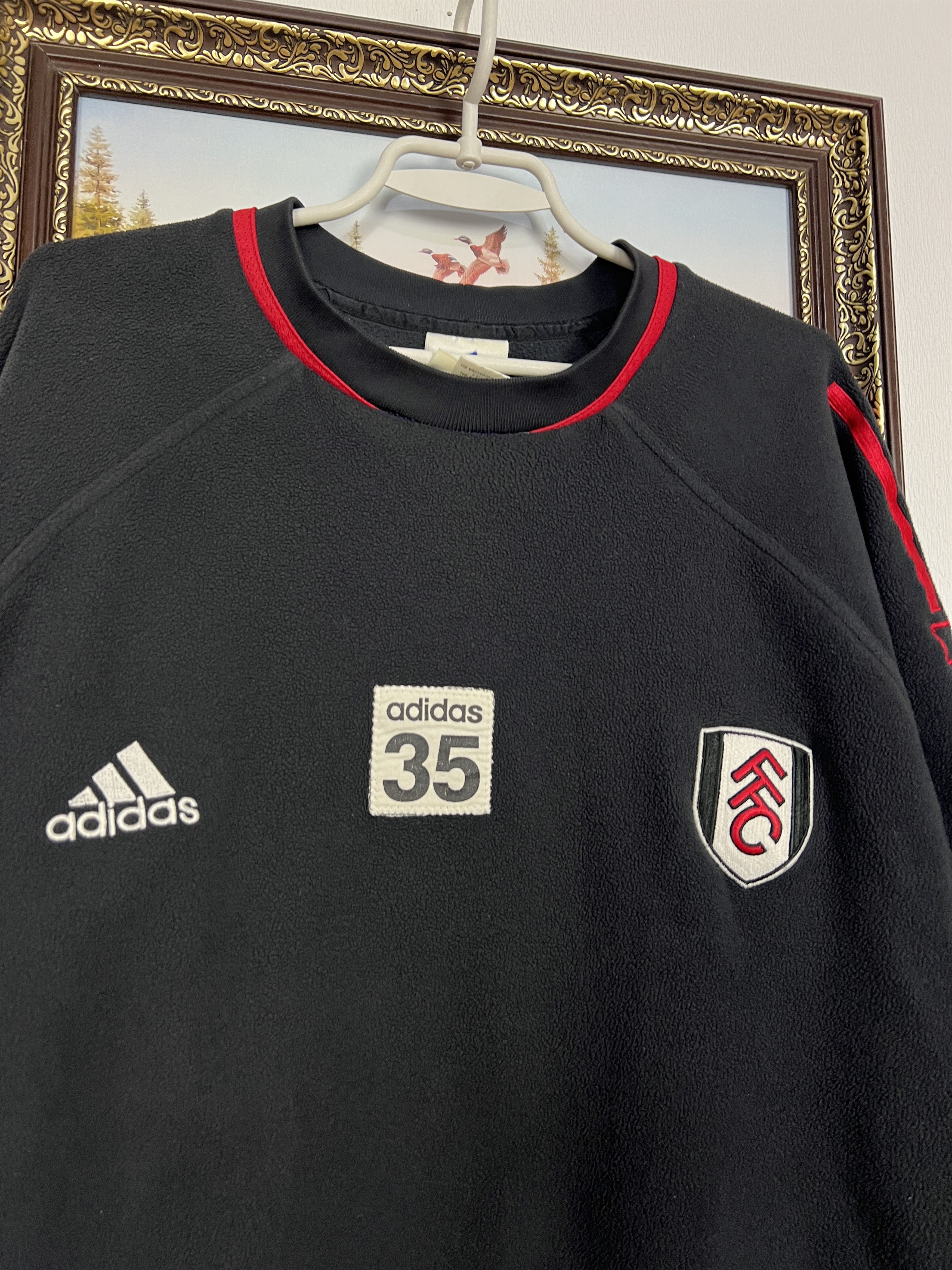 Adidas Fulham Football Player Issue Fleece Sweatshirt Jacket Size US XL / EU 56 / 4 - 3 Thumbnail