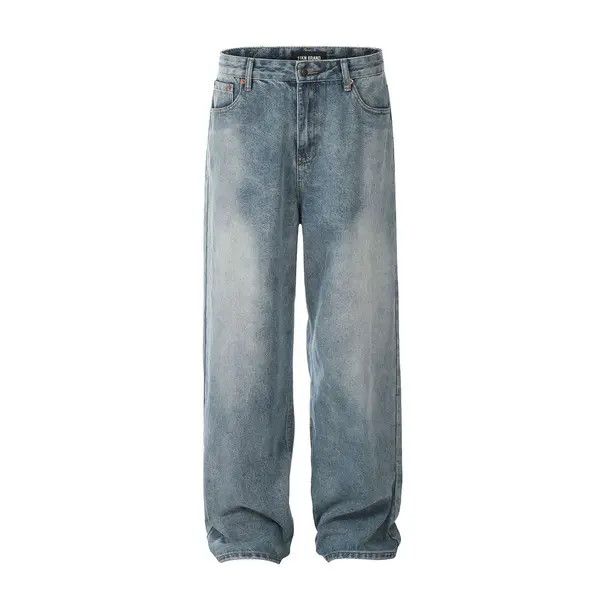 VIBE American retro washed wide-leg simple loose jeans Size US 32 / EU 48 - 1 Thumbnail