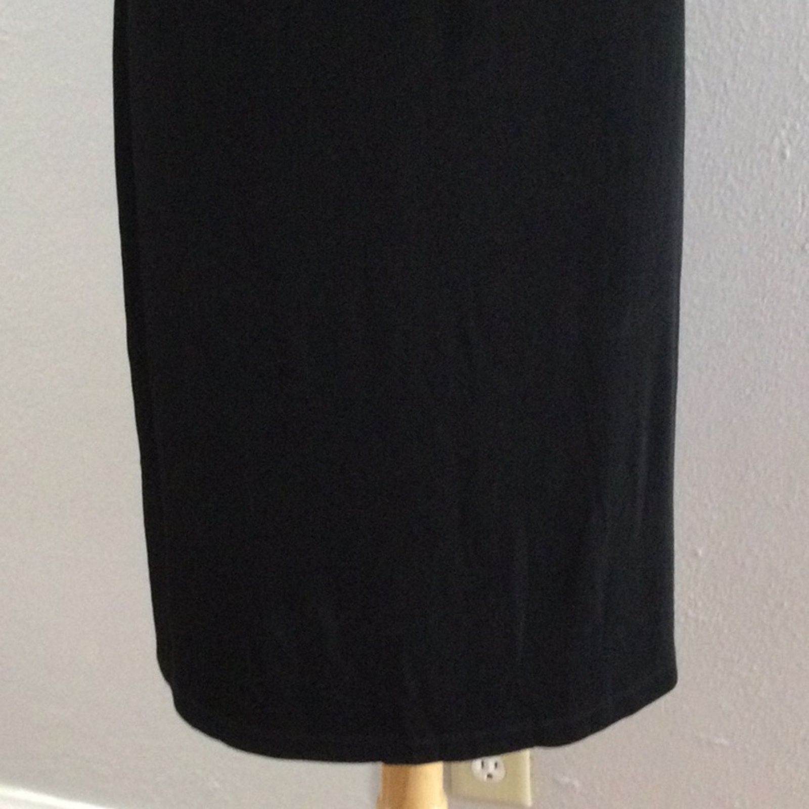 Chicos Chico's Travelers Black Side Split Audrey Skirt 3/XL/16 NWT Size 38" / US 16 / IT 52 - 3 Thumbnail