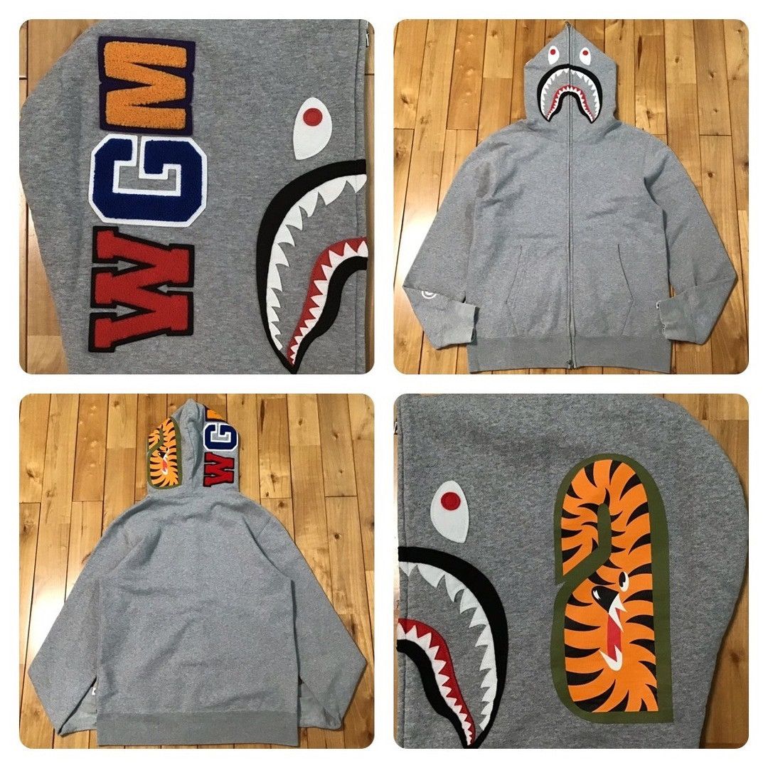 Bape BAPE WGM shark full zip hoodie a bathing ape Size US L / EU 52-54 / 3 - 1 Thumbnail