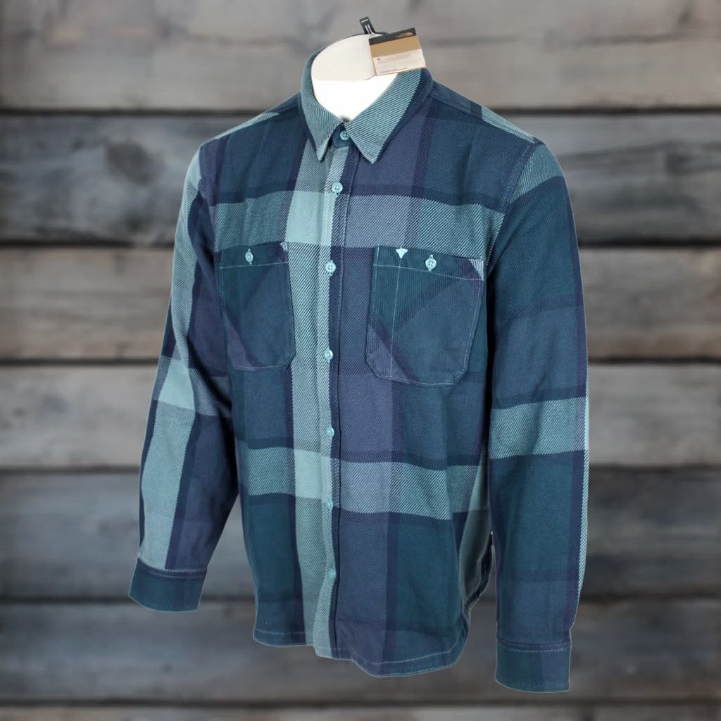 The North Face VINTAGE The North Face Men's Valley Twill Flannel Button Shirt XXL Algae Blue Size US XXL / EU 58 / 5 - 1 Thumbnail