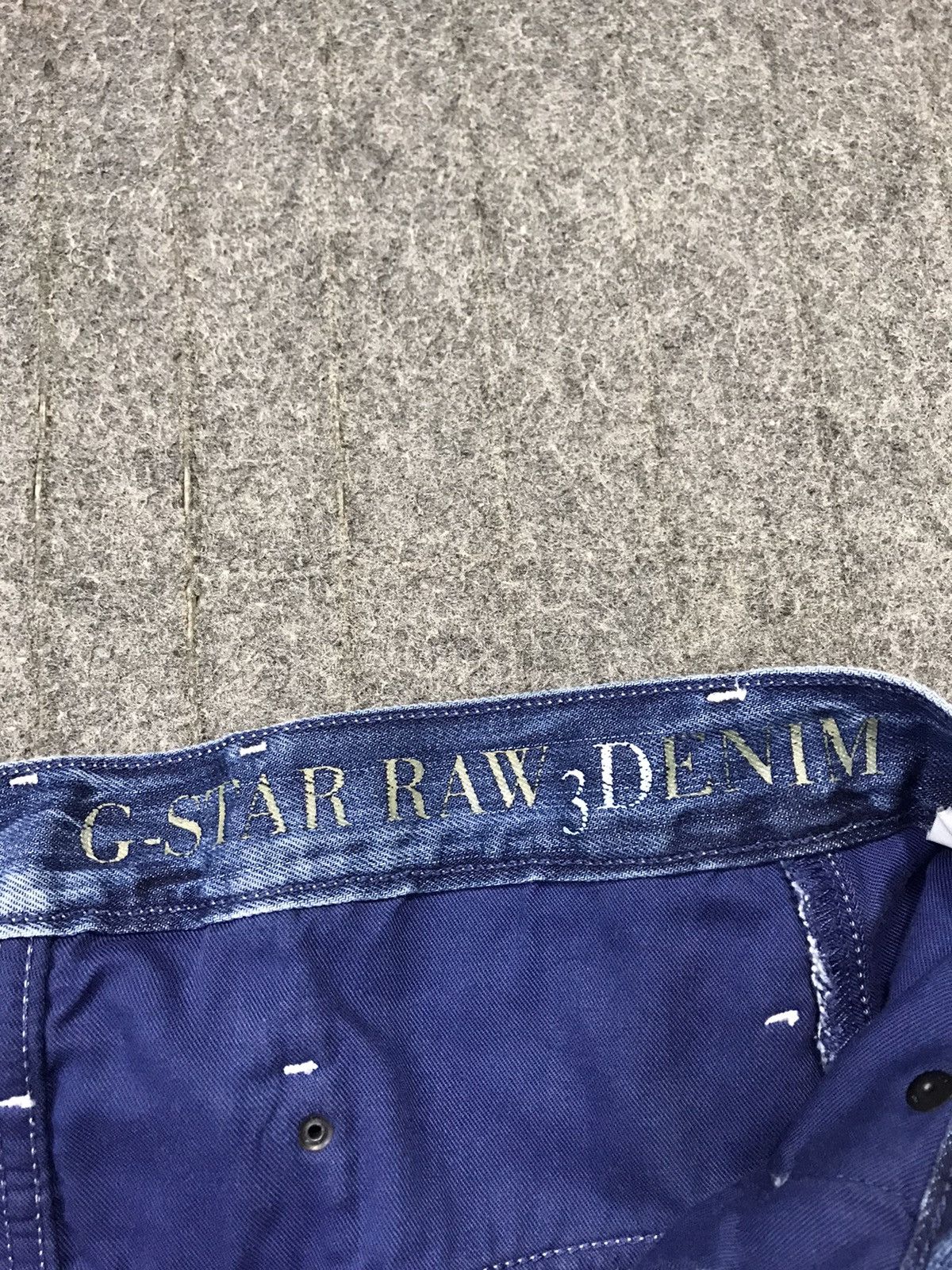 G-Star G Star Raw 3 Denim Biker Design Indigo Low Rise Straight Cut Size US 29 - 7 Thumbnail