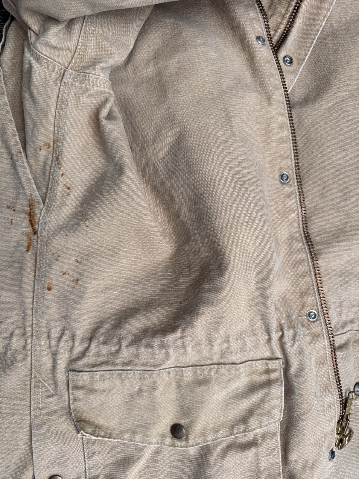 Carhartt Vintage Carhartt Chore Tan Canvas Lined Work Jacket Size US XL / EU 56 / 4 - 5 Thumbnail