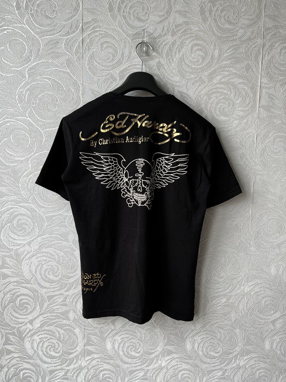 Ed Hardy Vintage Y2k Ed Hardy Skull Gun ☠️ Big Logo Rare T-Shirt 90s Size US L / EU 52-54 / 3 - 4 Thumbnail