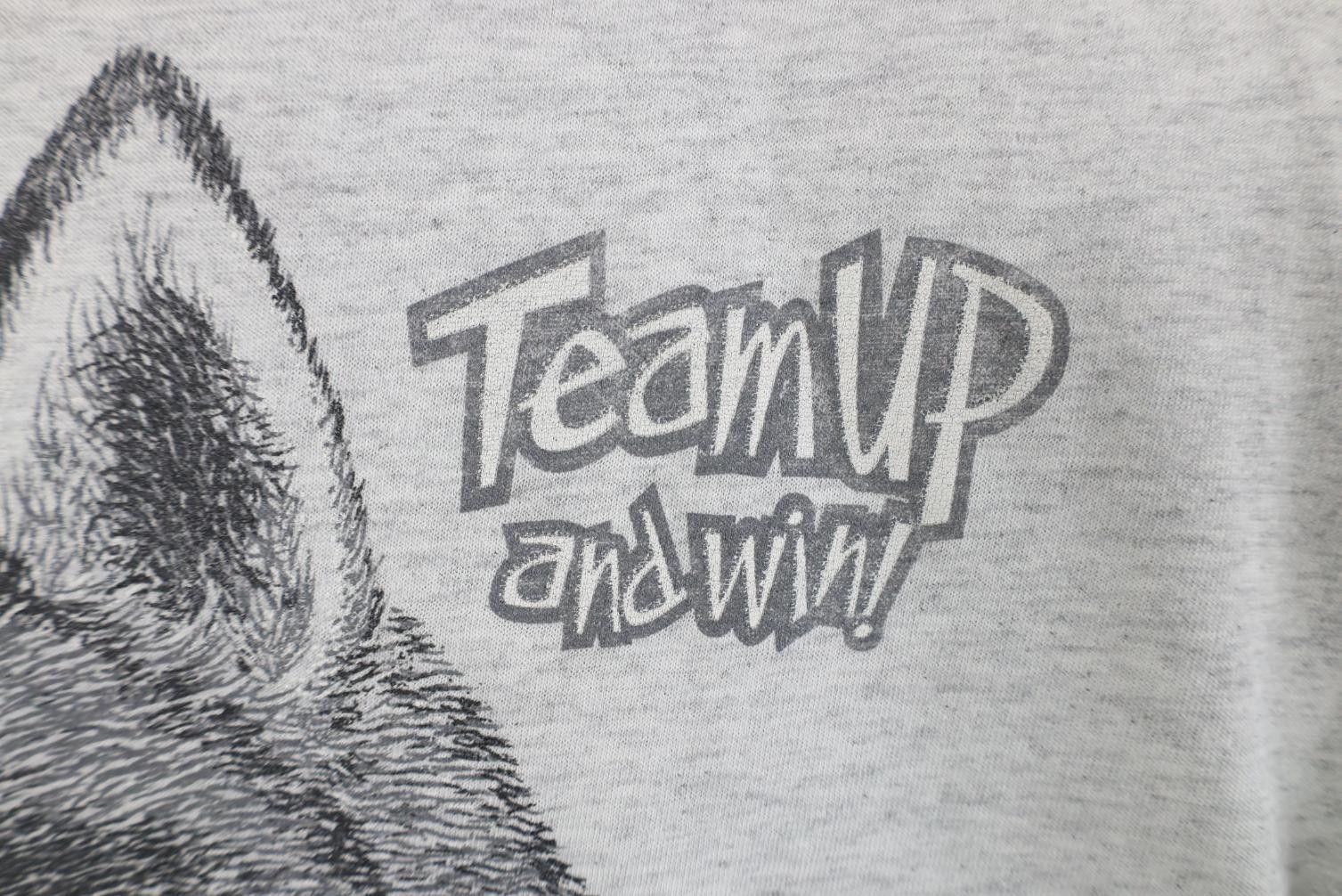 Vintage Vintage 90s Alaskan Husky Dog Racing Sled T-Shirt Gray USA Size US L / EU 52-54 / 3 - 4 Thumbnail