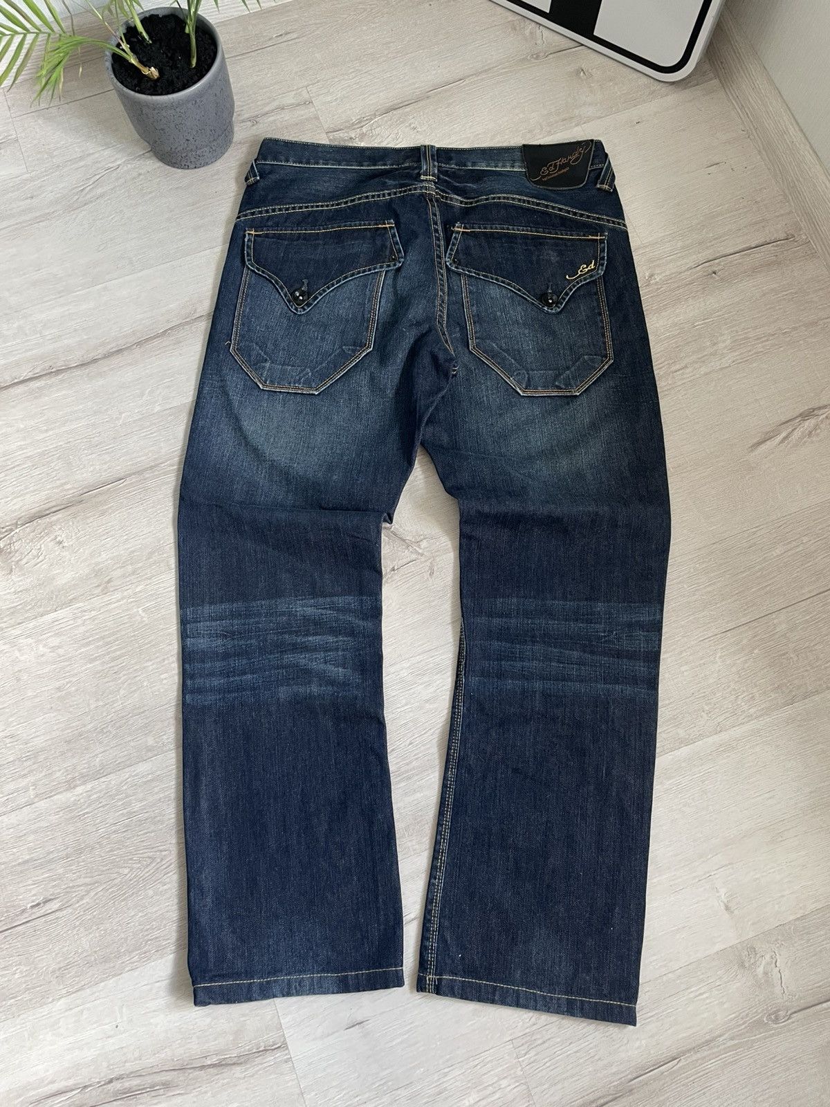 Ed Hardy Y2k Vintag Ed Hardy by Christian Audigier Jeans Washed Denim Size US 34 / EU 50 - 9 Thumbnail