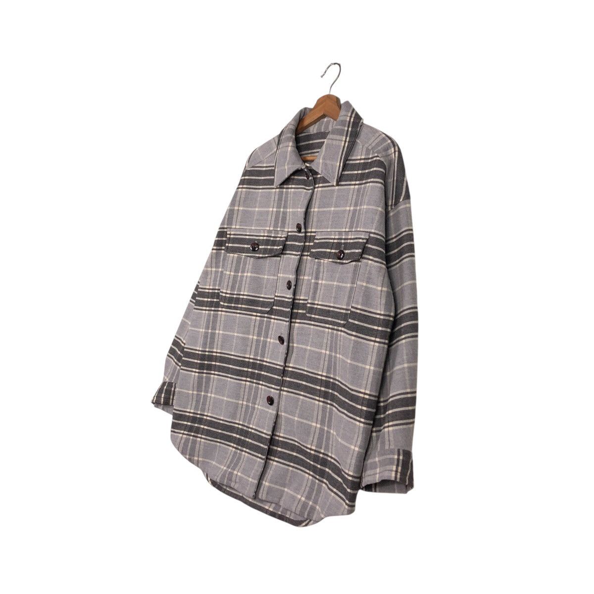 Japanese Brand × Vintage 📌Vintage Wool Button Jacket GU Japan Tartan Issey Miyake Size US L / EU 52-54 / 3 - 3 Thumbnail