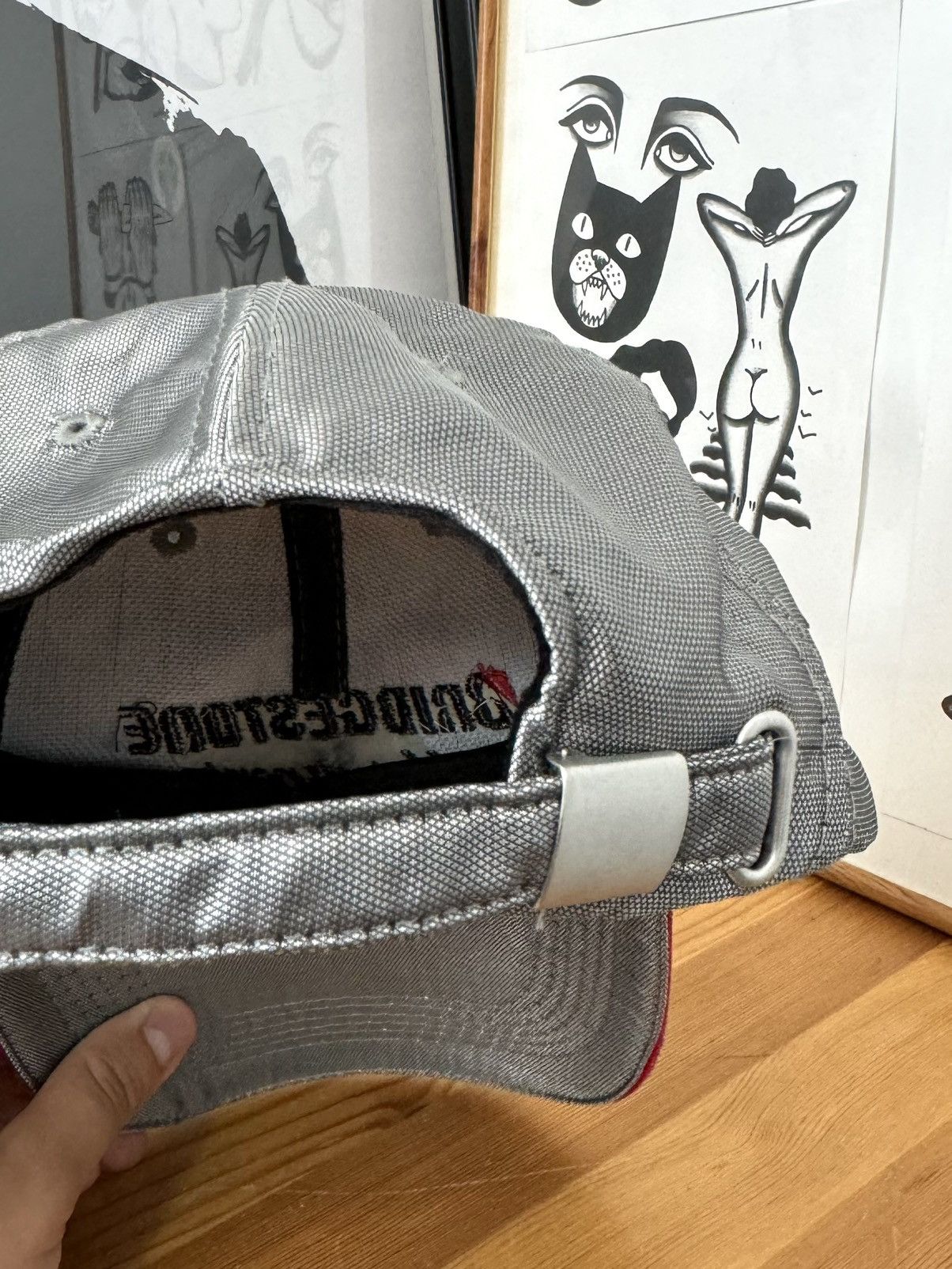 Vintage Vintage Bridgestone Motorsport Racing Silver Grey Cap Hat Size ONE SIZE - 4 Thumbnail